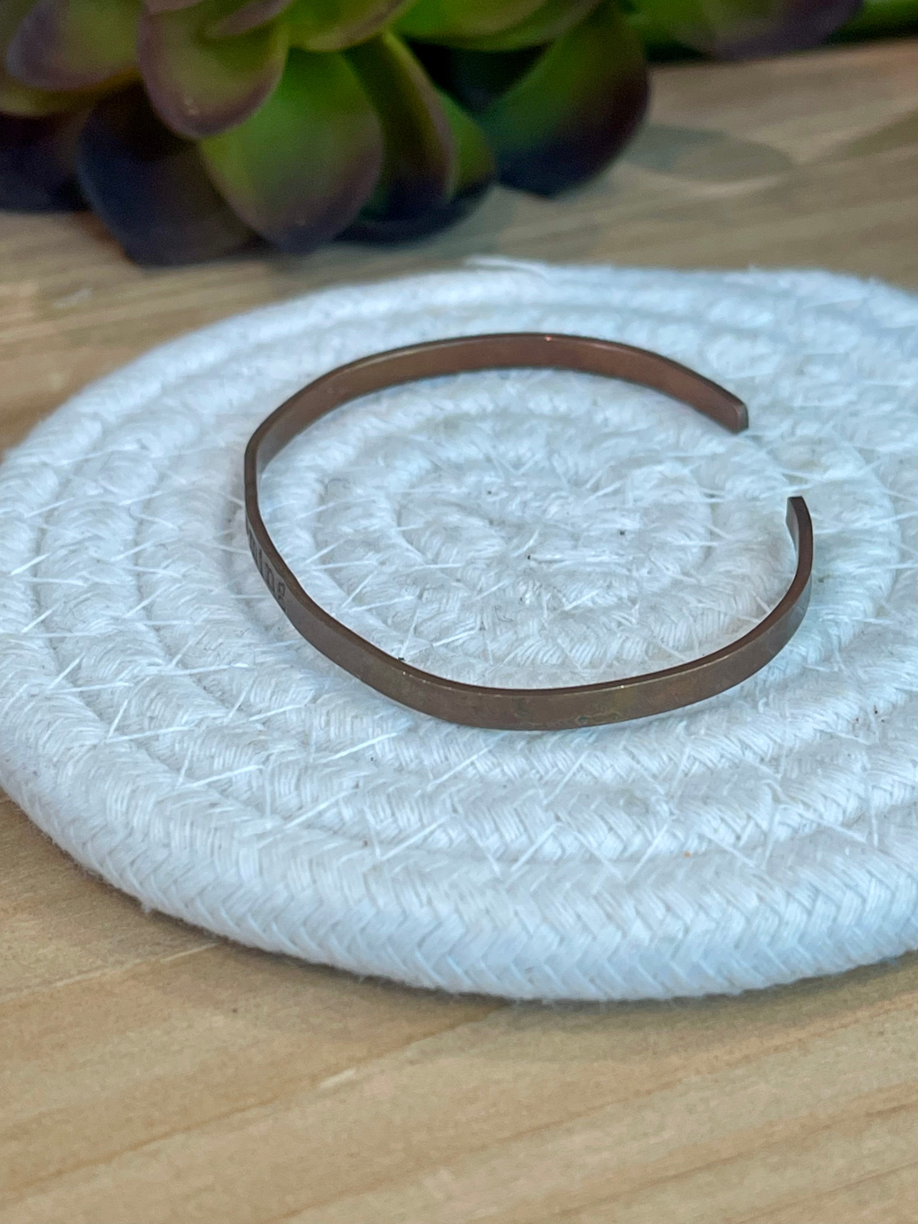 Vintage Handmade Wyoming Copper Cuff