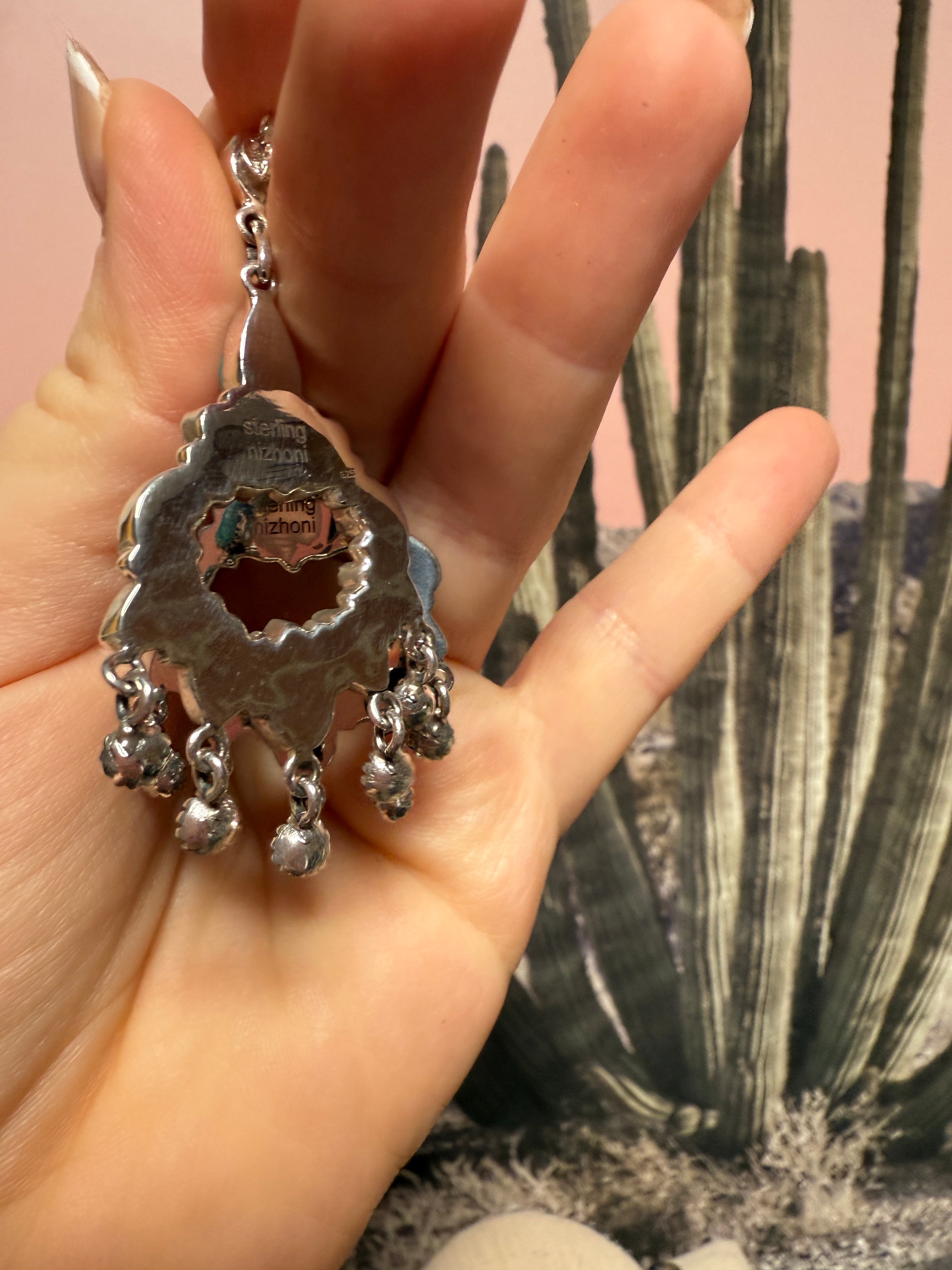 Handmade Sterling Silver Post Dangle Earring