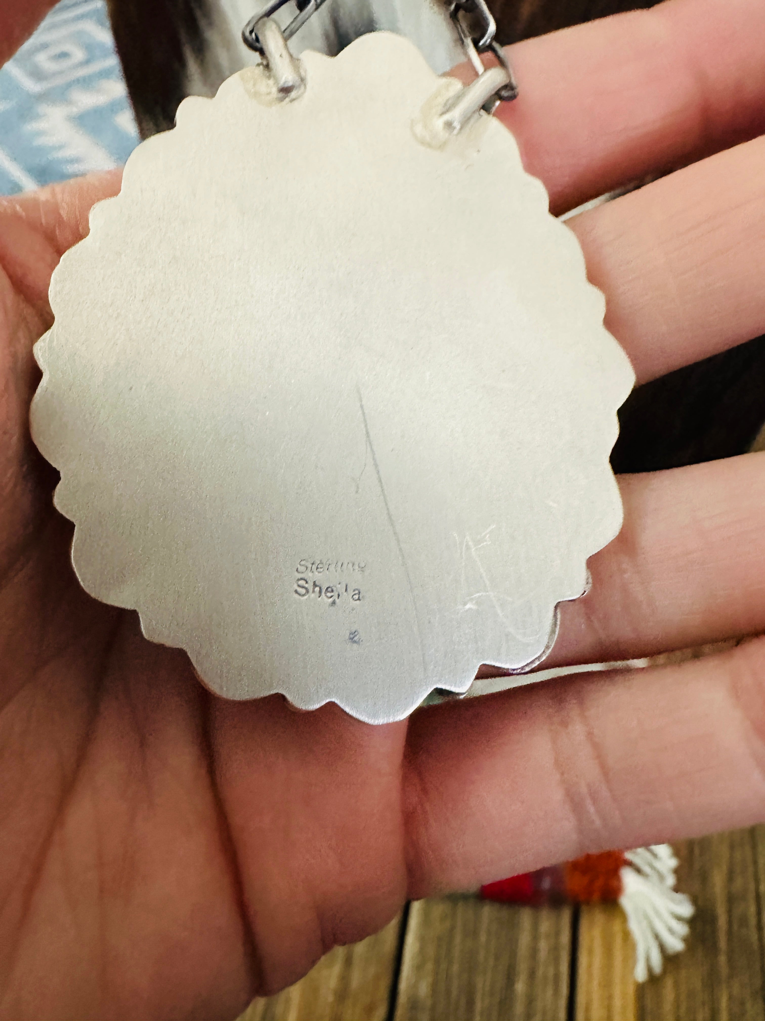 Handcrafted Multicolor Spiny Oyster & Sterling Silver Cluster Necklace by Sheila Becenti