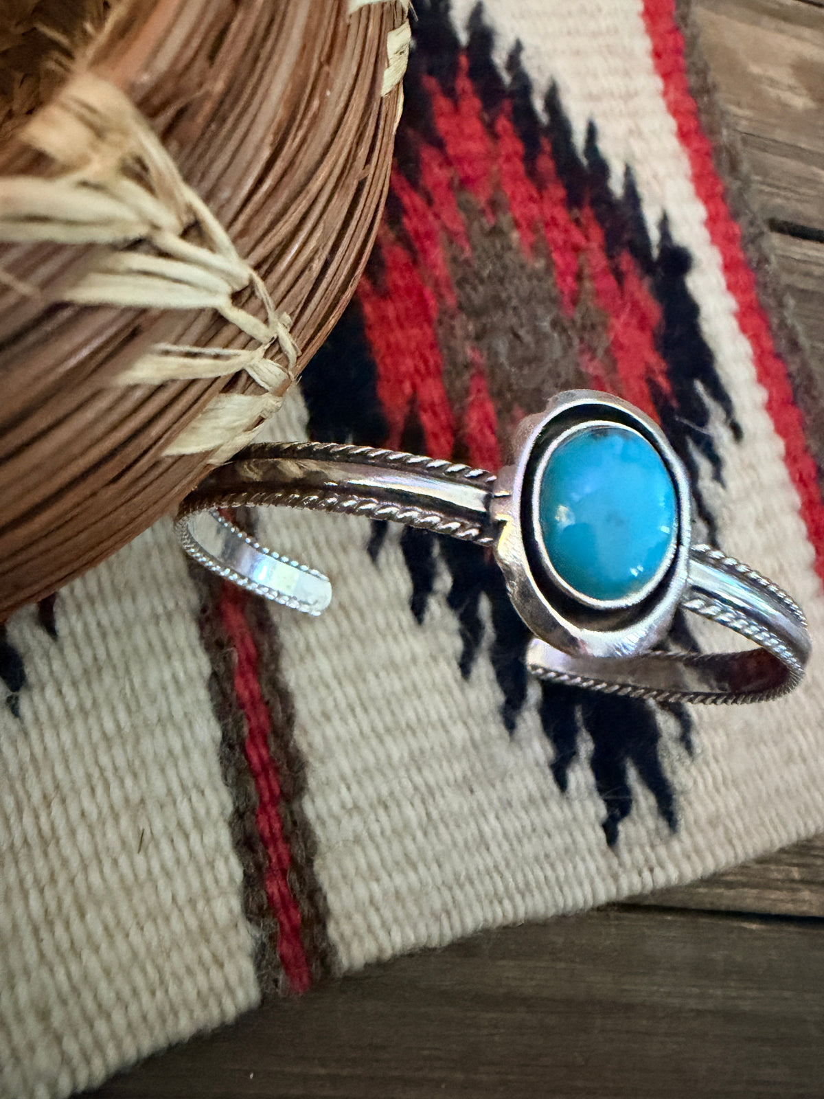 Handcrafted Turquoise & Sterling Silver Cuff Bracelet