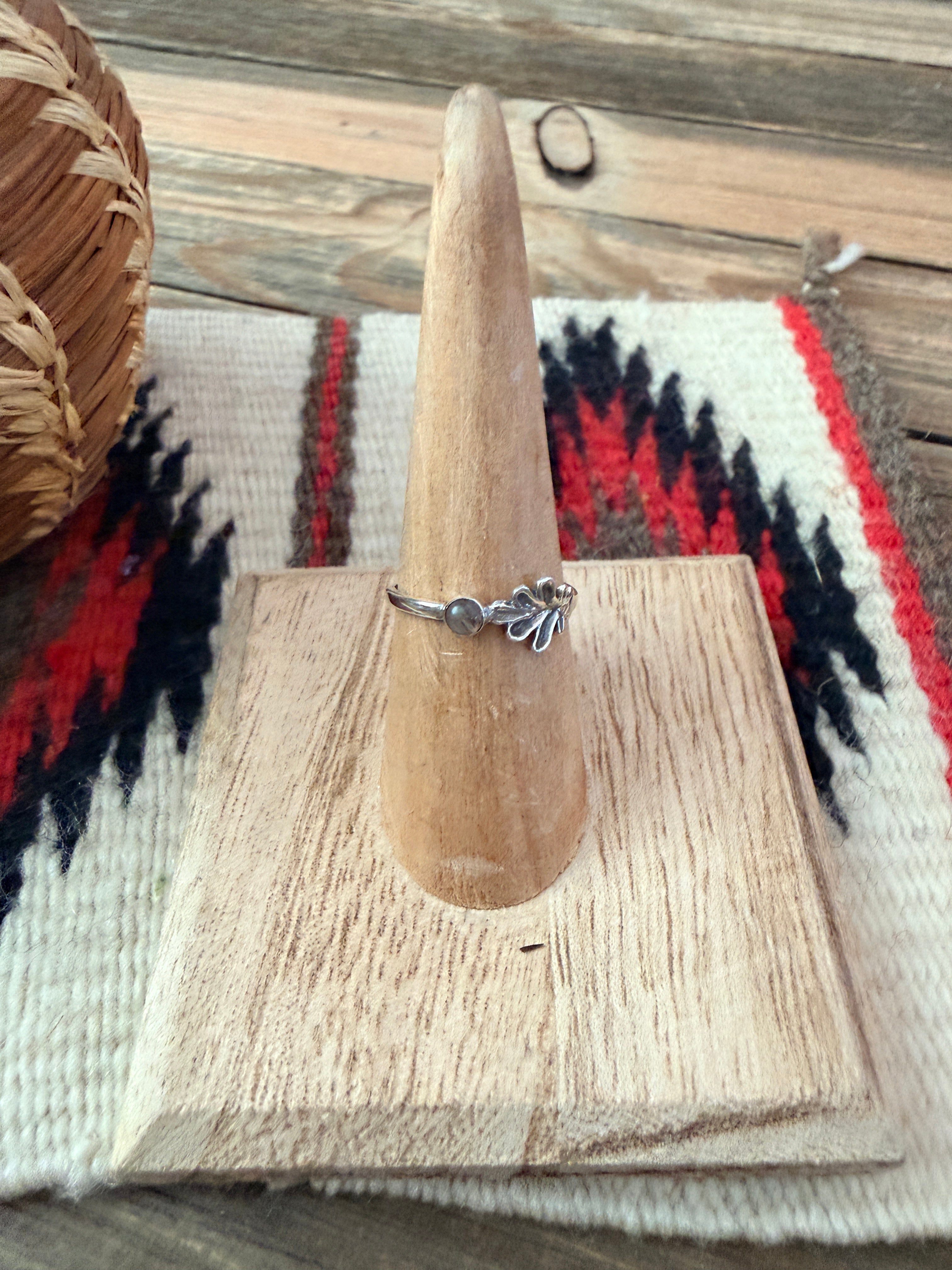 Handmade Sterling Silver & Sunstone Adjustable Ring