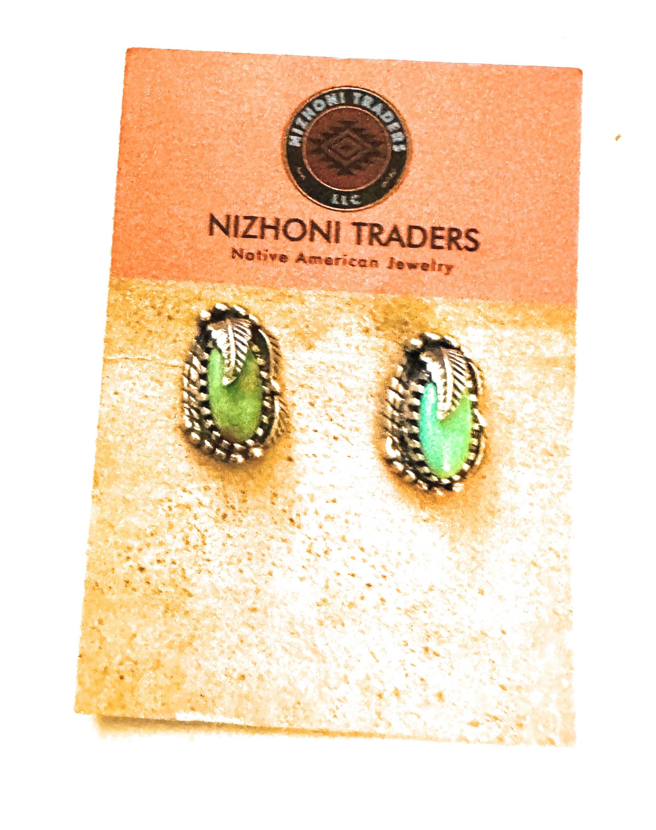 Navajo Turquoise and Sterling Silver Stud Earrings