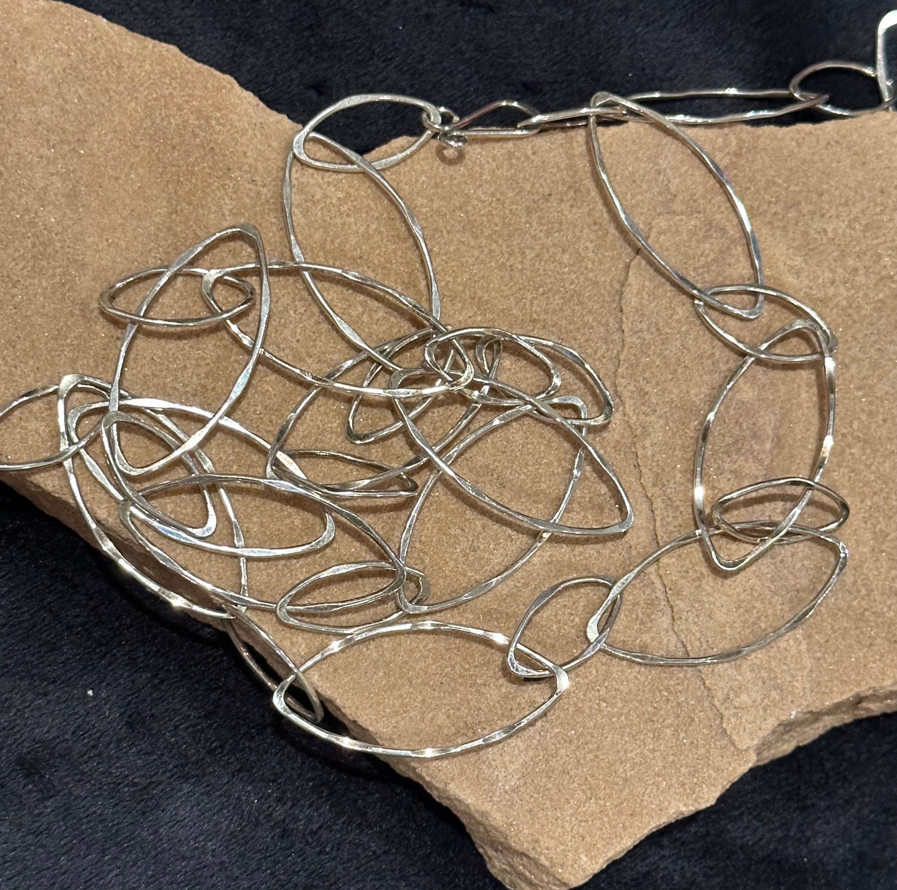 Dapped Ellioticals Sterling Silver Necklace