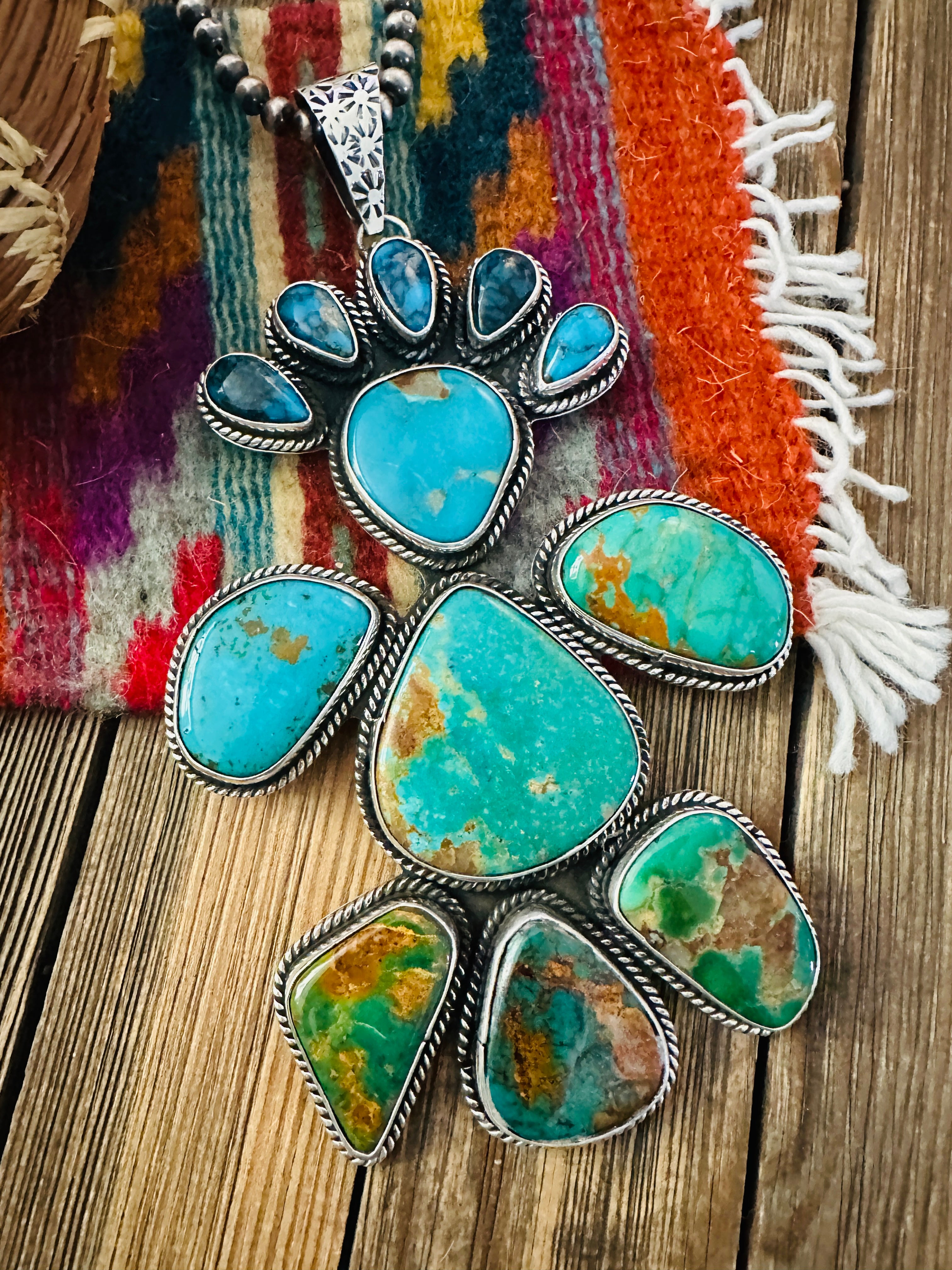 Handmade Sterling Silver and Turquoise Kachina Pendant
