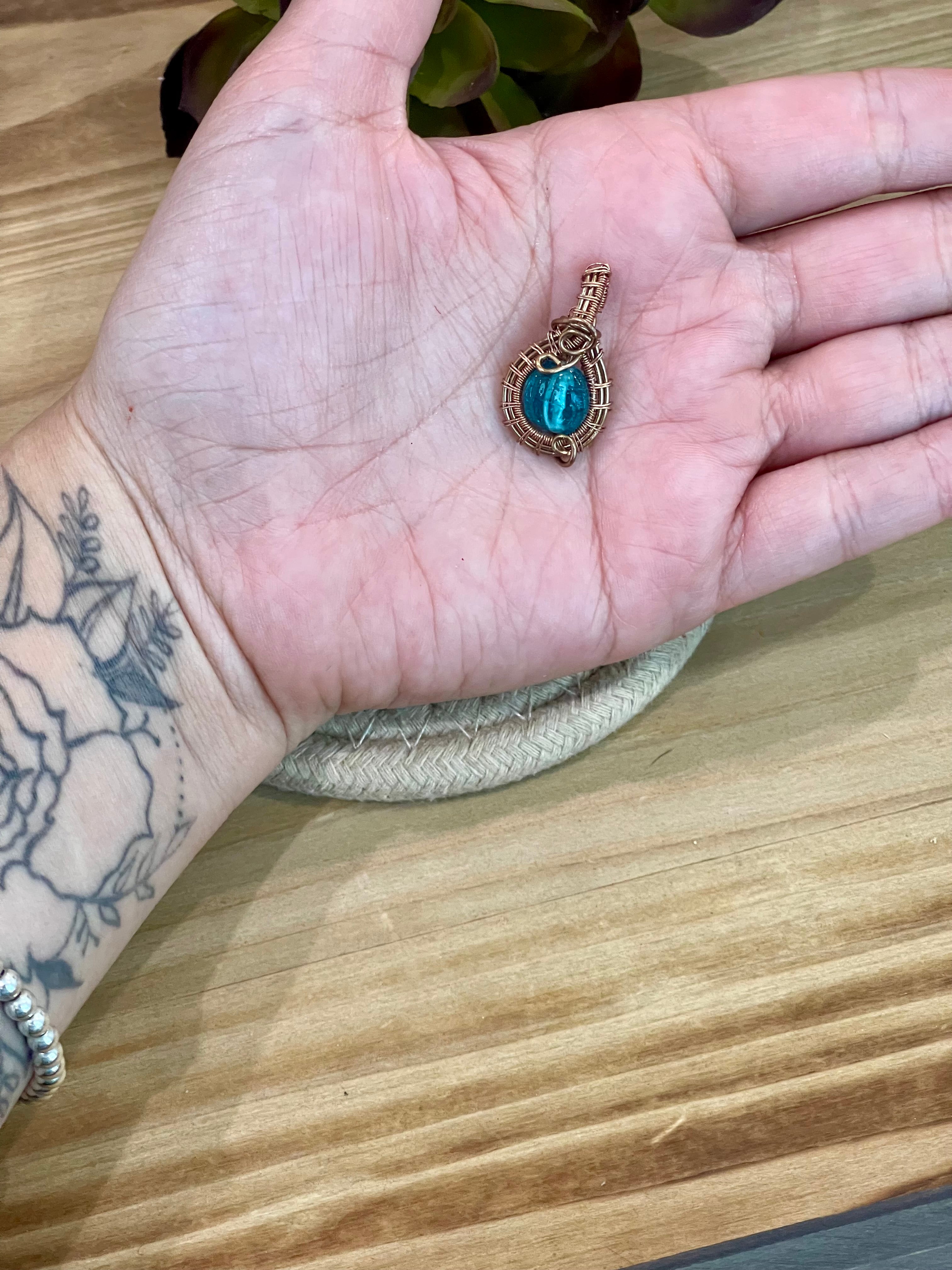 Vintage Handmade Copper Pendant