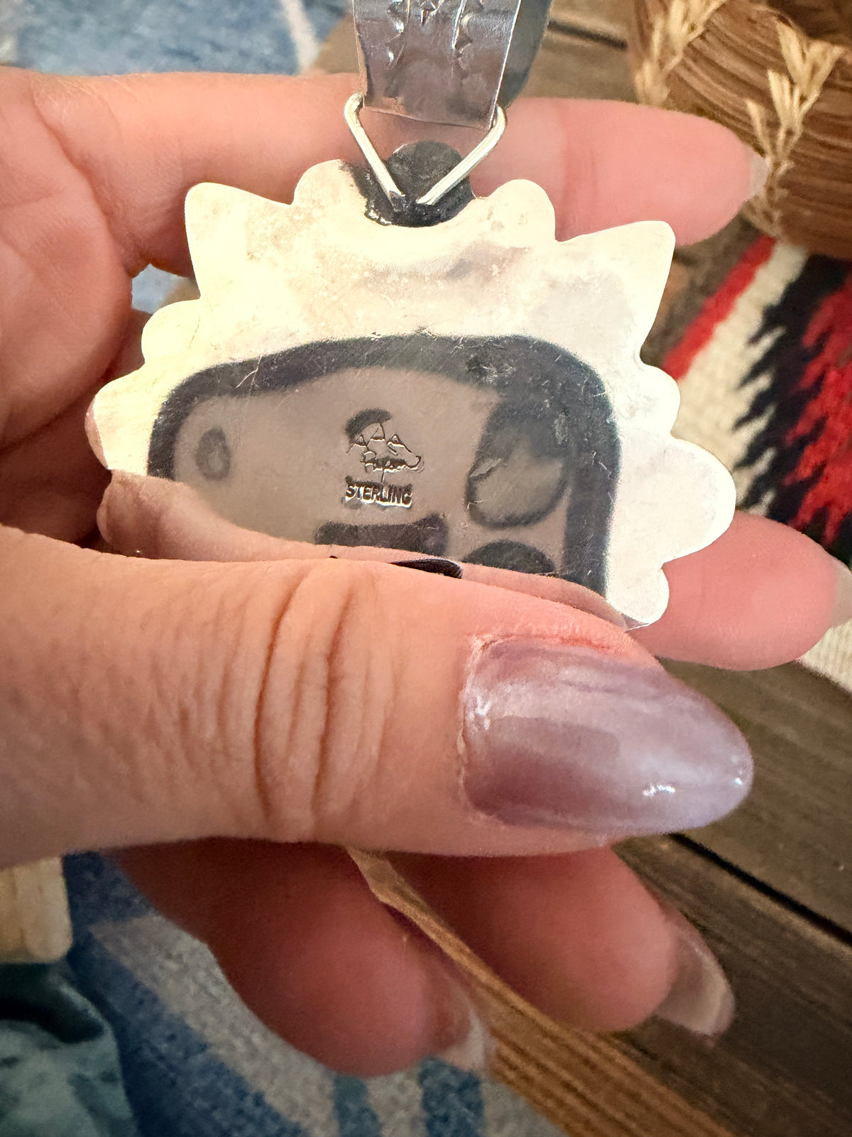 Handcrafted Sterling Silver & Spiny Oyster Buffalo Nickel Pendant
