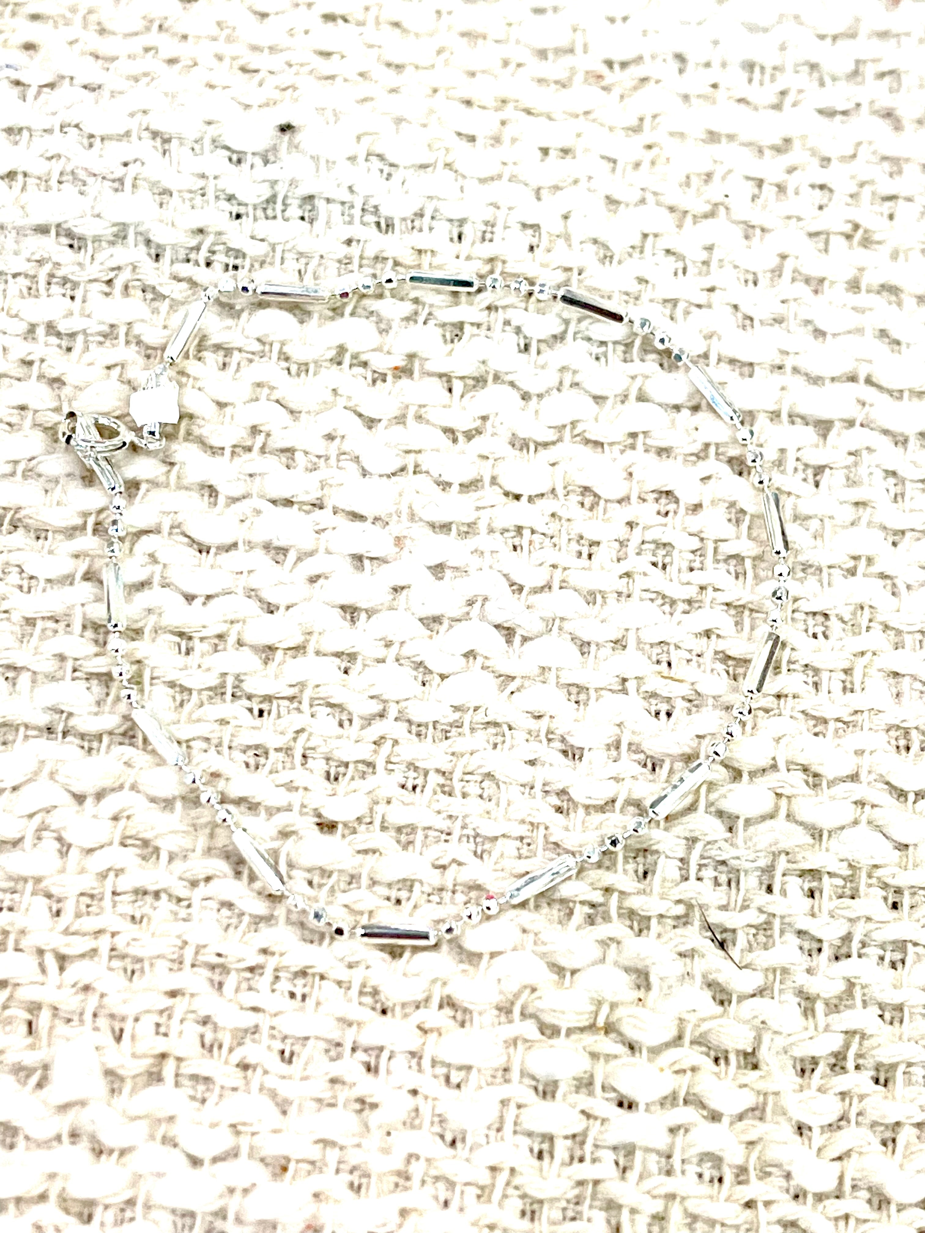 Handmade In Mexico Sterling Silver Chain Bracelet