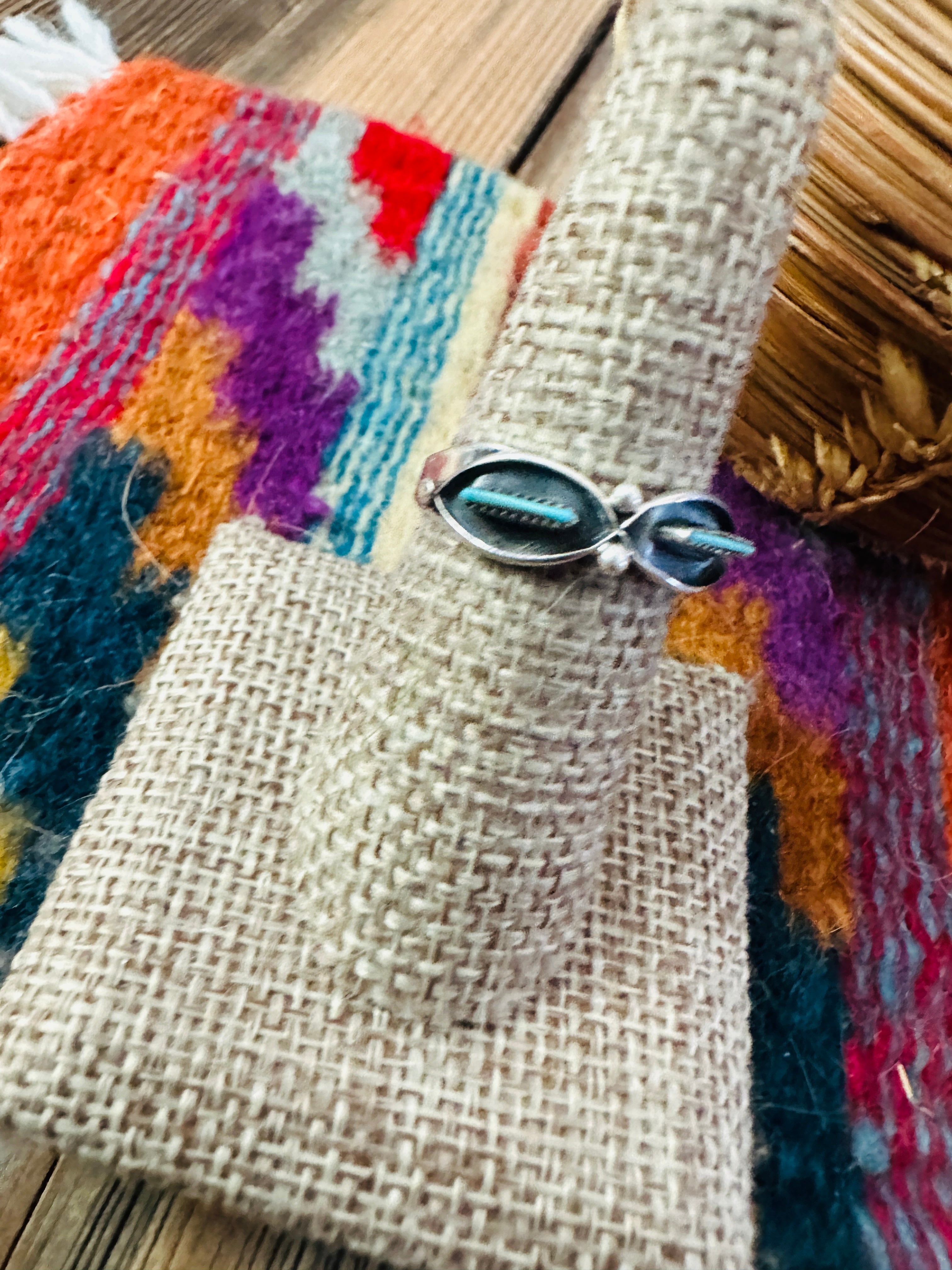 Handcrafted Turquoise & Sterling Silver Band Ring