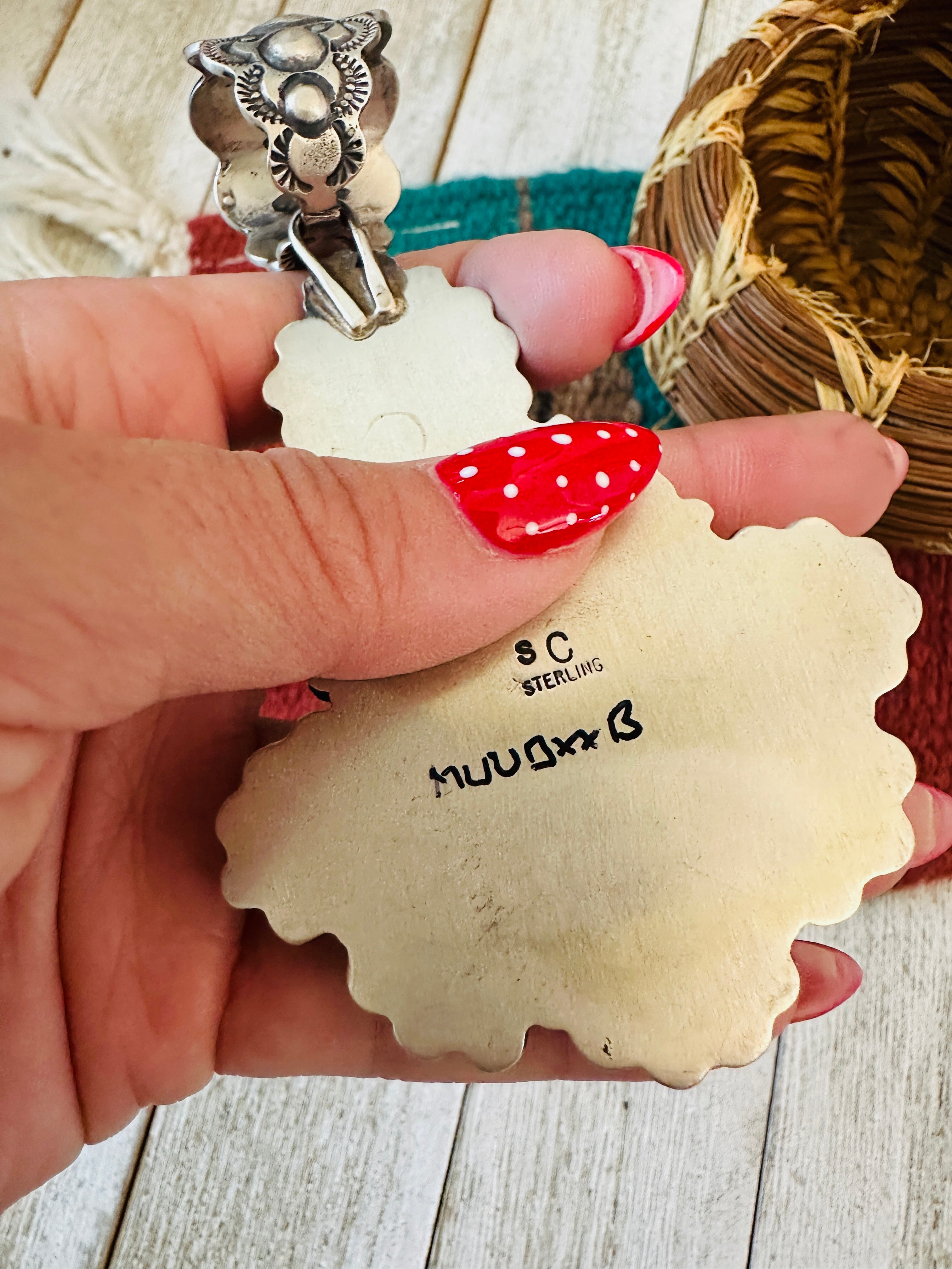 Handcrafted Sterling Silver & Queen Pink Conch Pendant by Shawn Cayatineto