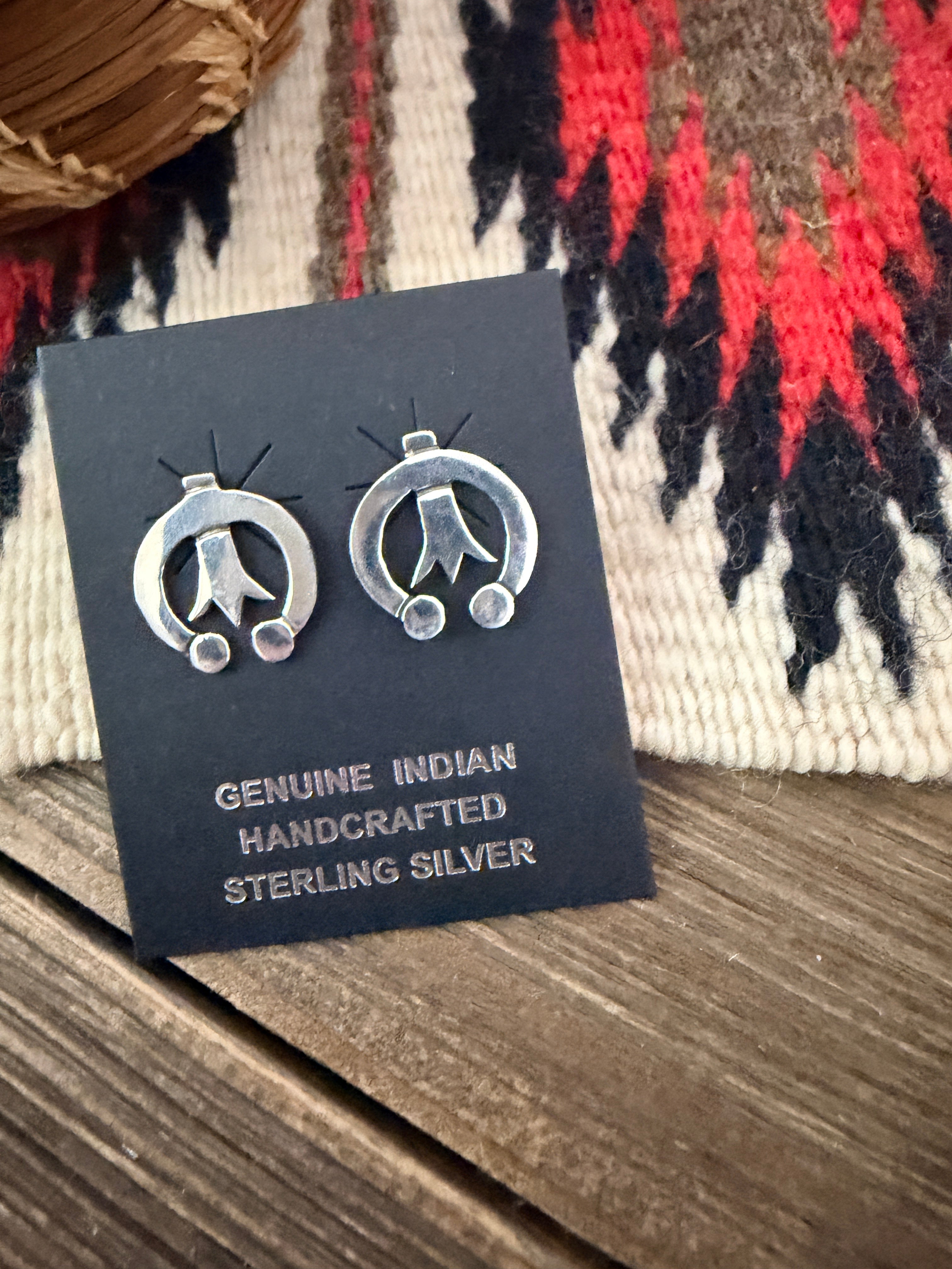 Handcrafted Sterling Silver Naja Stud Earrings