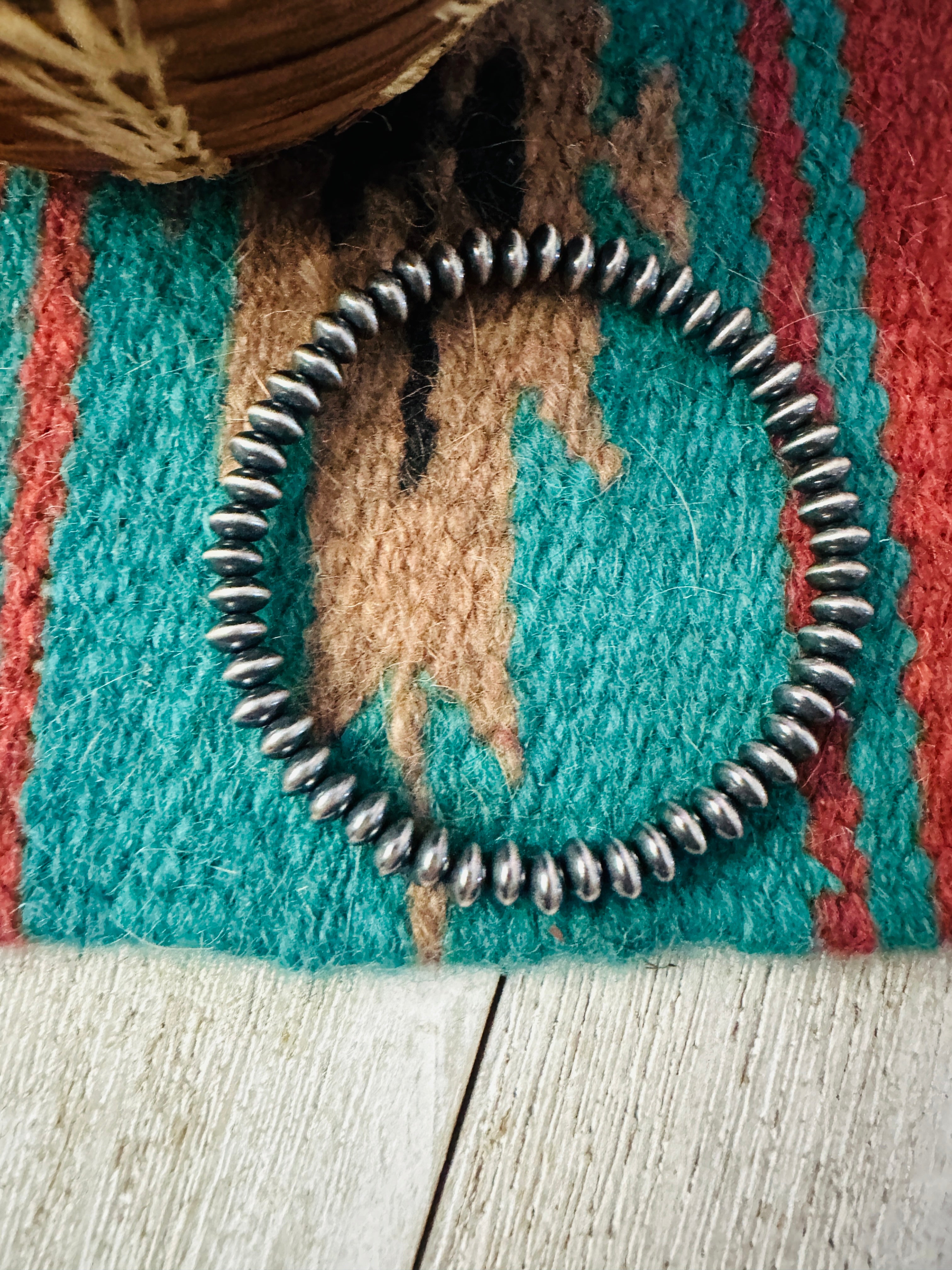 Handcrafted Sterling Silver Stretch 5mm Saucer Bead Bracelet