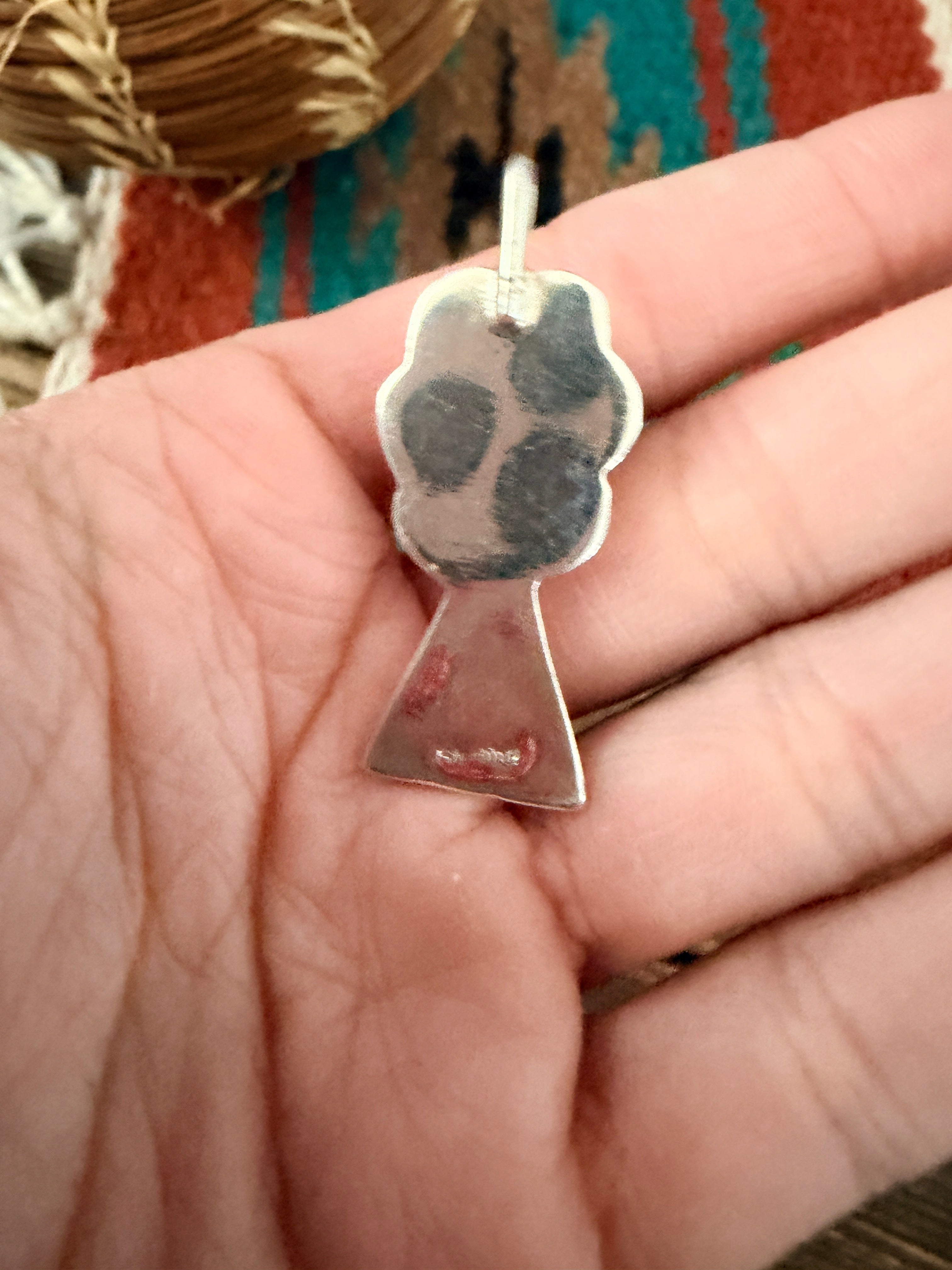 Handcrafted Sterling Silver & Pink Dream Mojave Blossom Pendant by Joseph Martinez