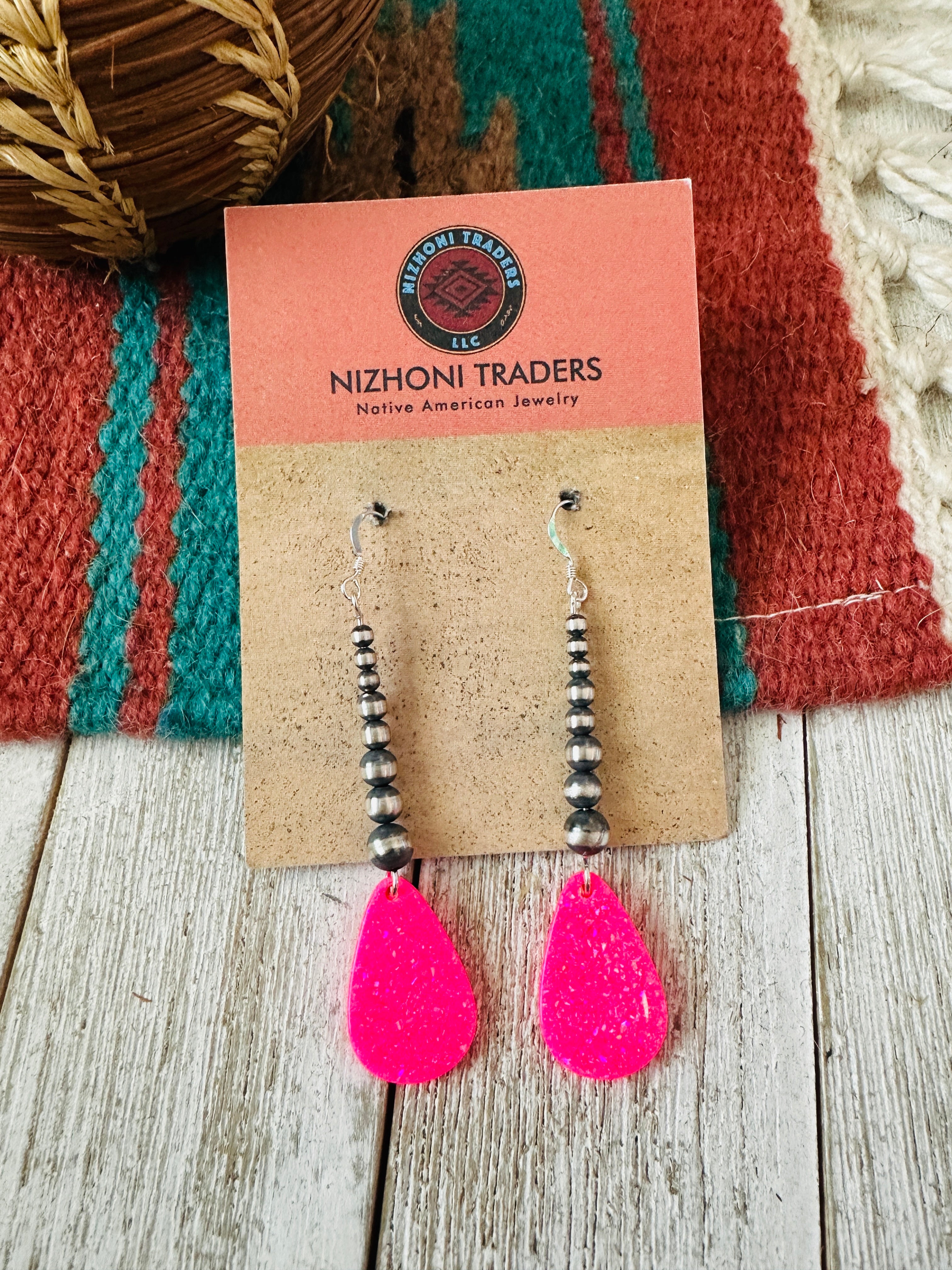 Summer Lovin’ Sterling Silver Pearl Beaded Opal Teardrop Dangle Earrings