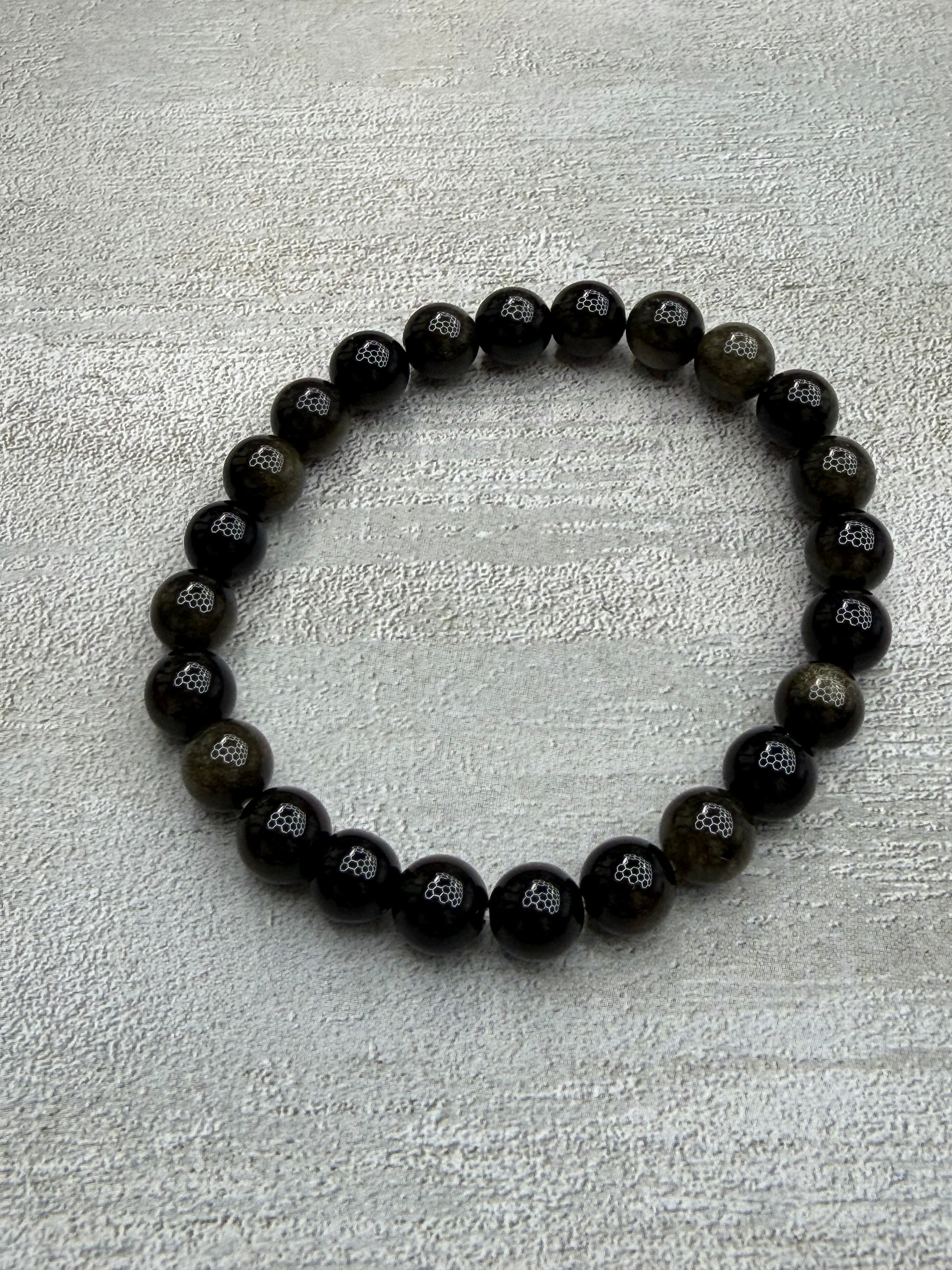 Banded Agate 6mm beaded stretch bracelet
