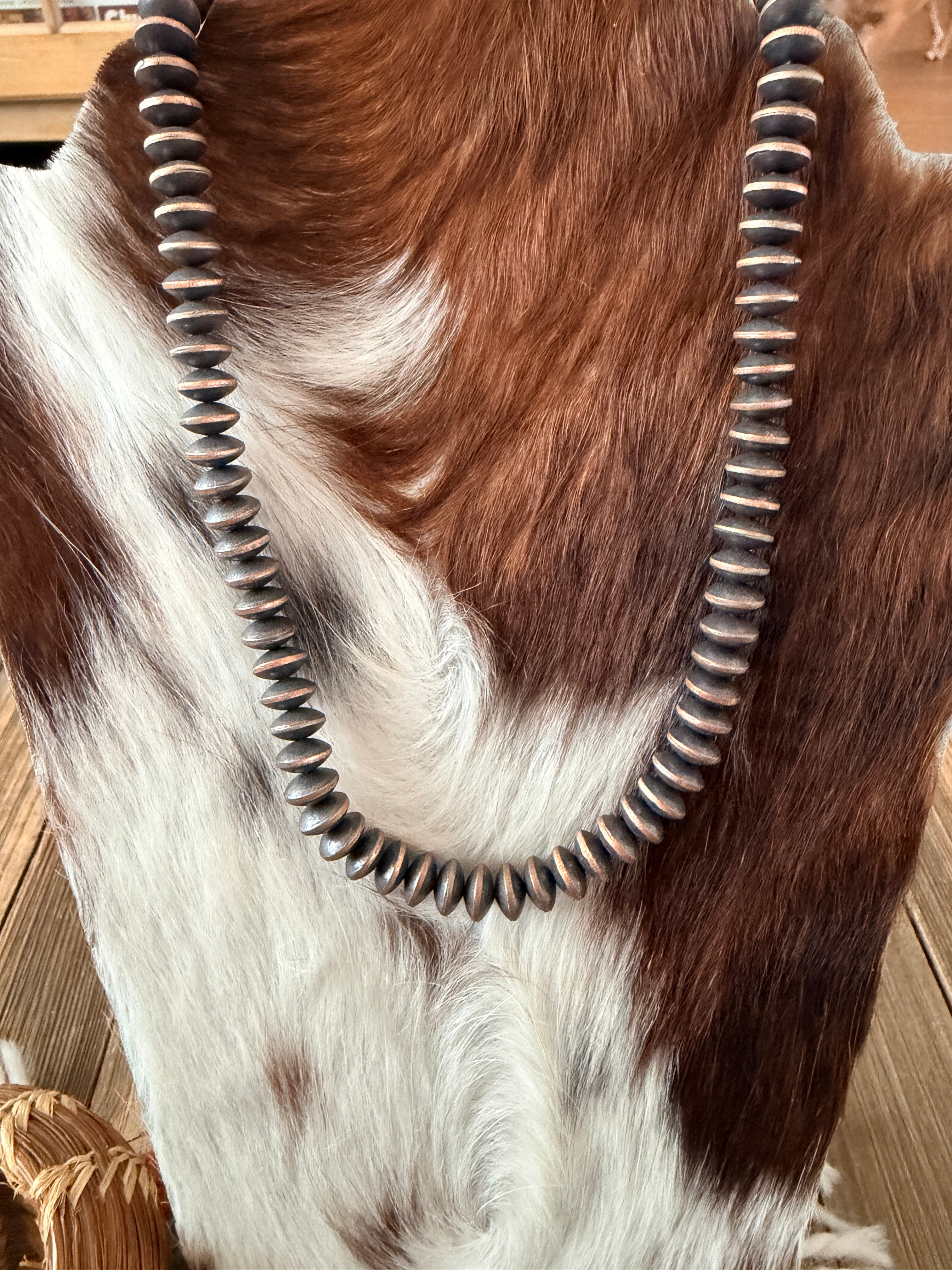 Handcrafted Copper 16” Beaded Necklace