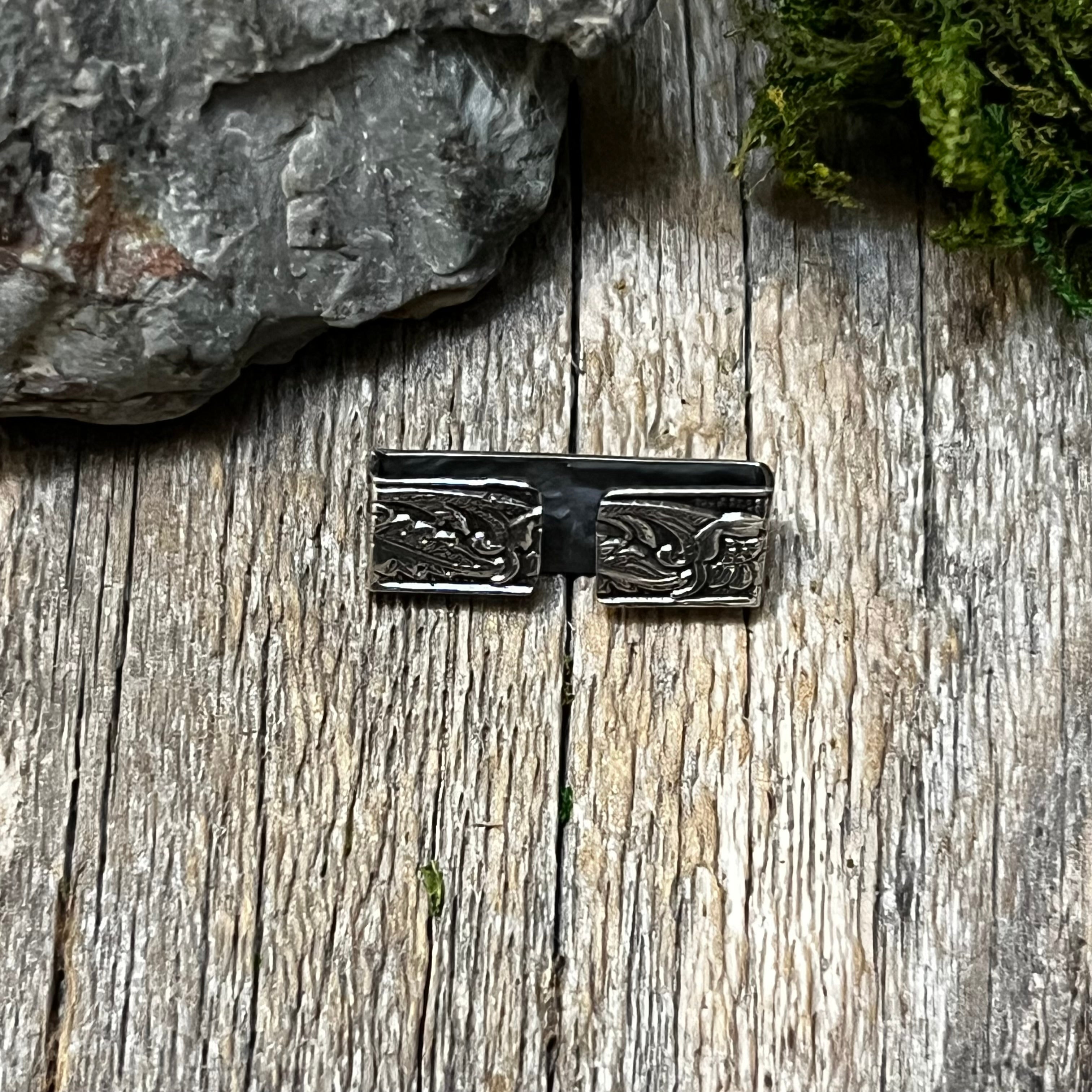 Handmade Etched Sterling Silver & Turquoise Watch Charms