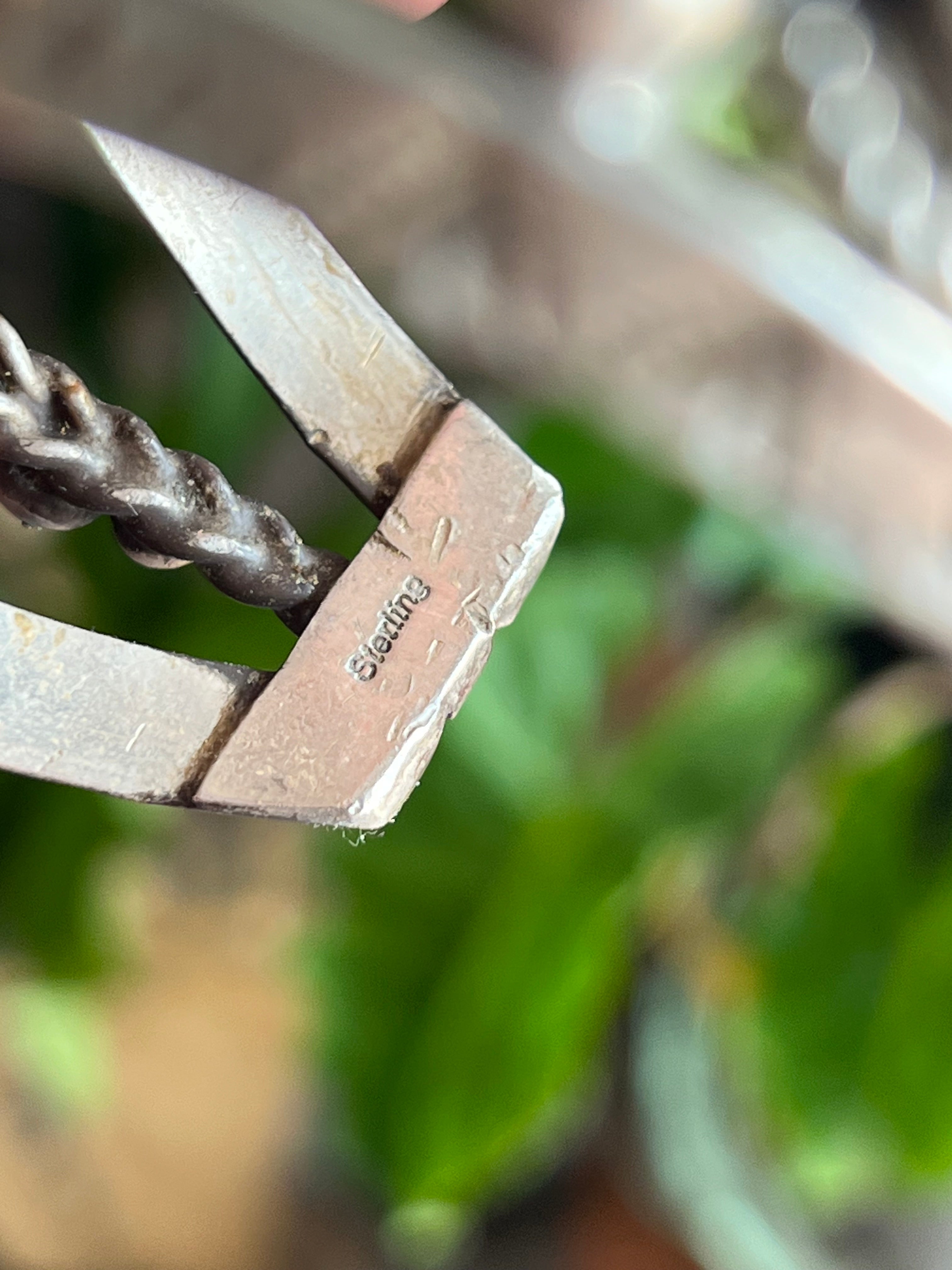 Handcrafted Old Pawn Sterling Silver and Natural Sleeping Beauty Turquoise Cuff Bracelet, Signed /