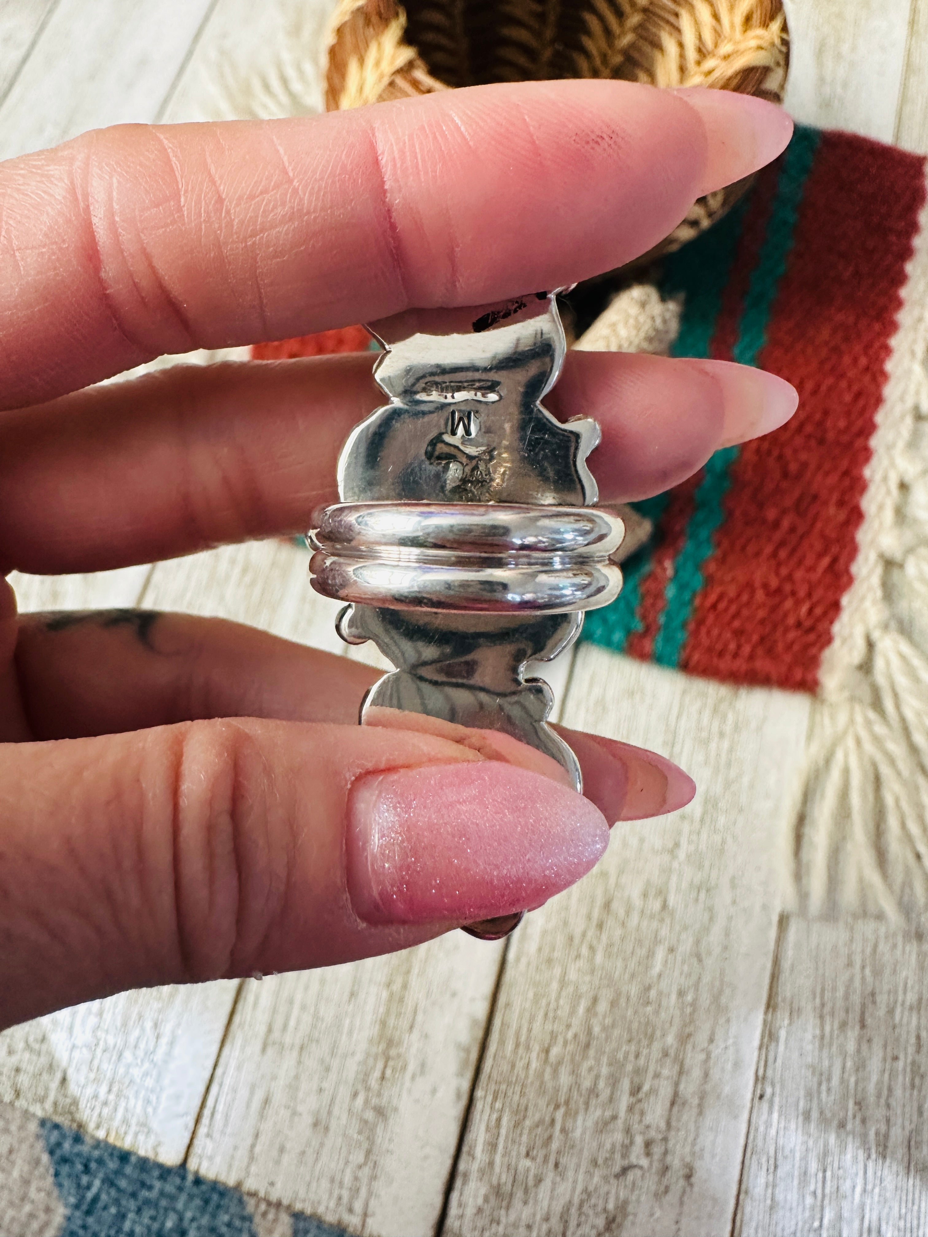 Handcrafted Palomino Turquoise & Sterling Silver Ring size 7