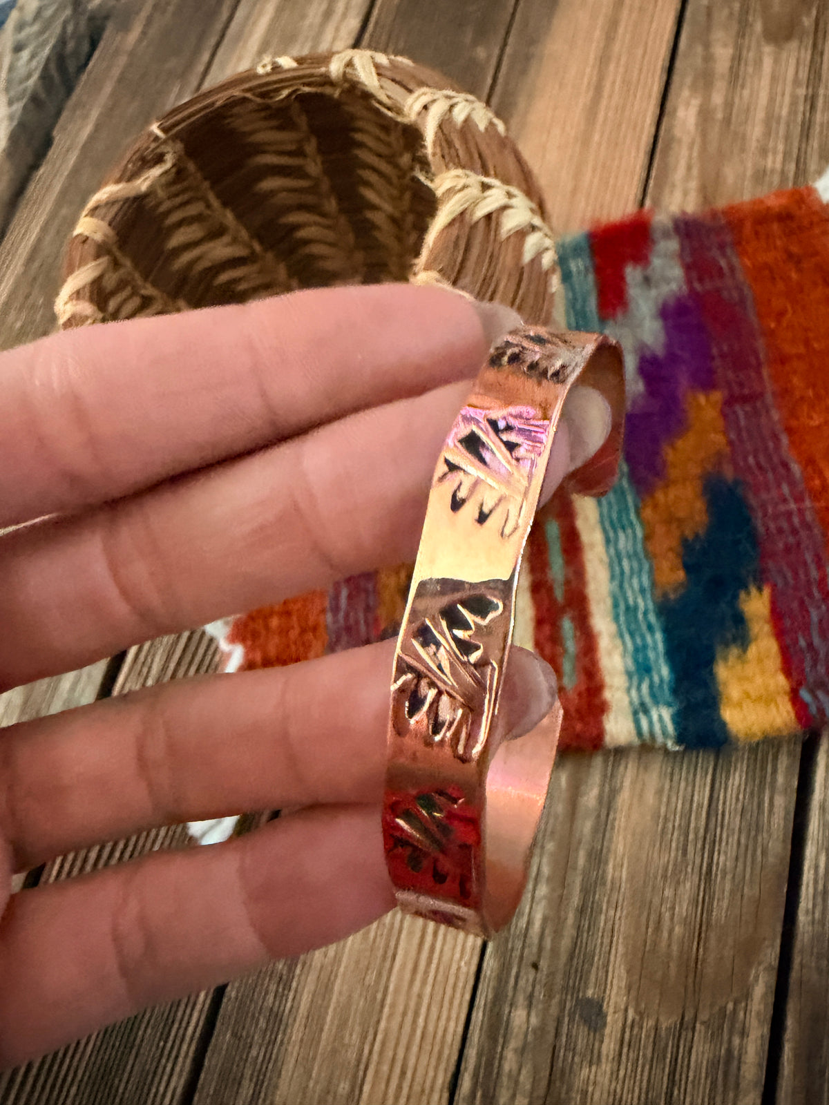 Handcrafted Copper Bear Paw Cuff Bracelet