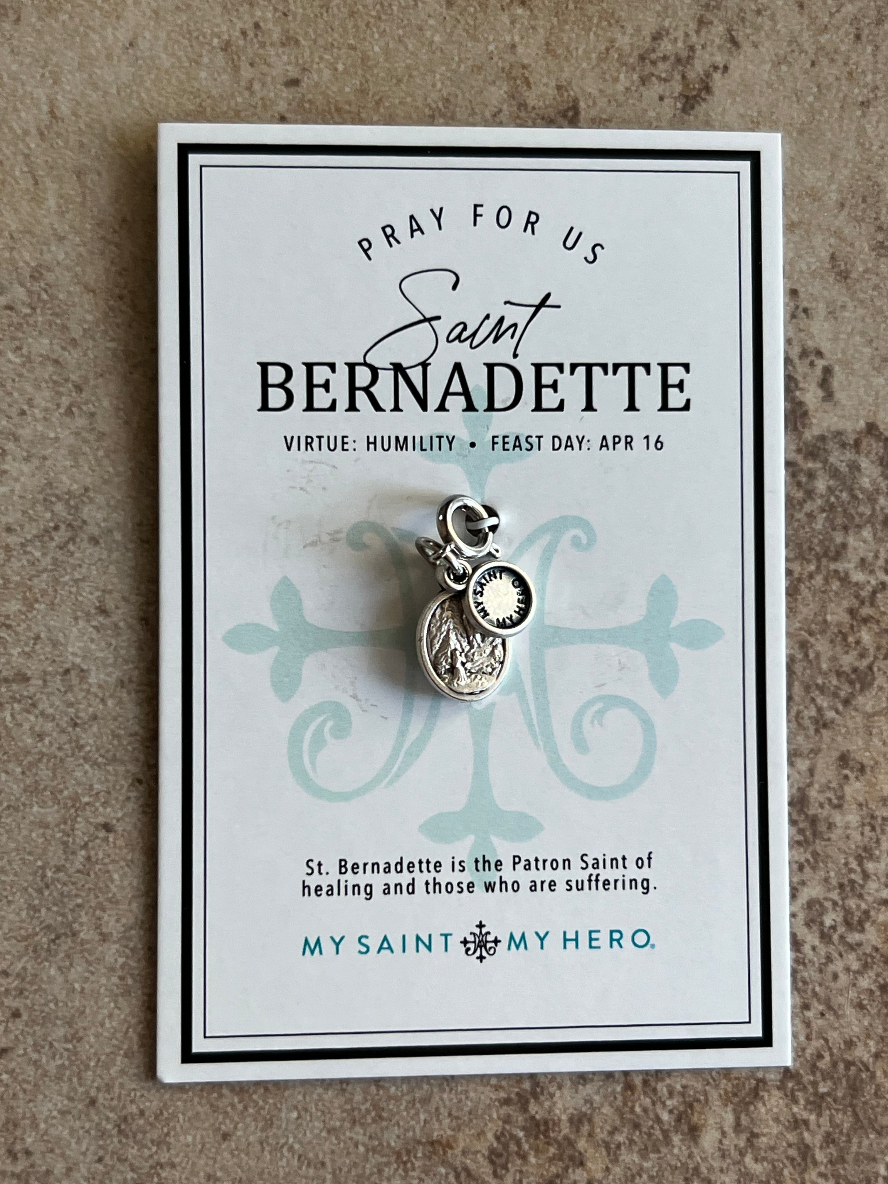 Saint Bernadette Our Lady of Lourdes Medal Charm