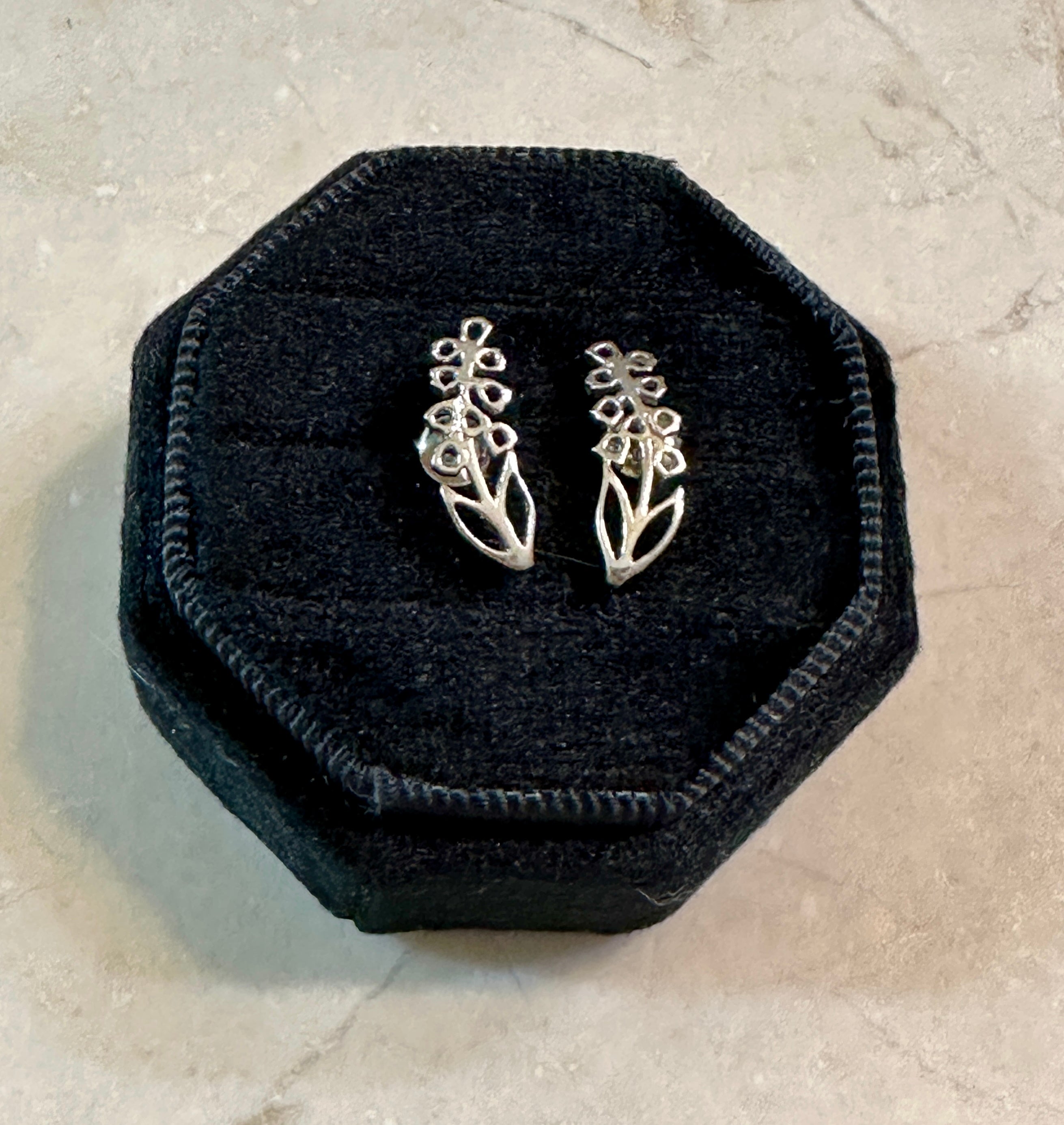 Sterling Silver Birthday Flower Stud Earrings May