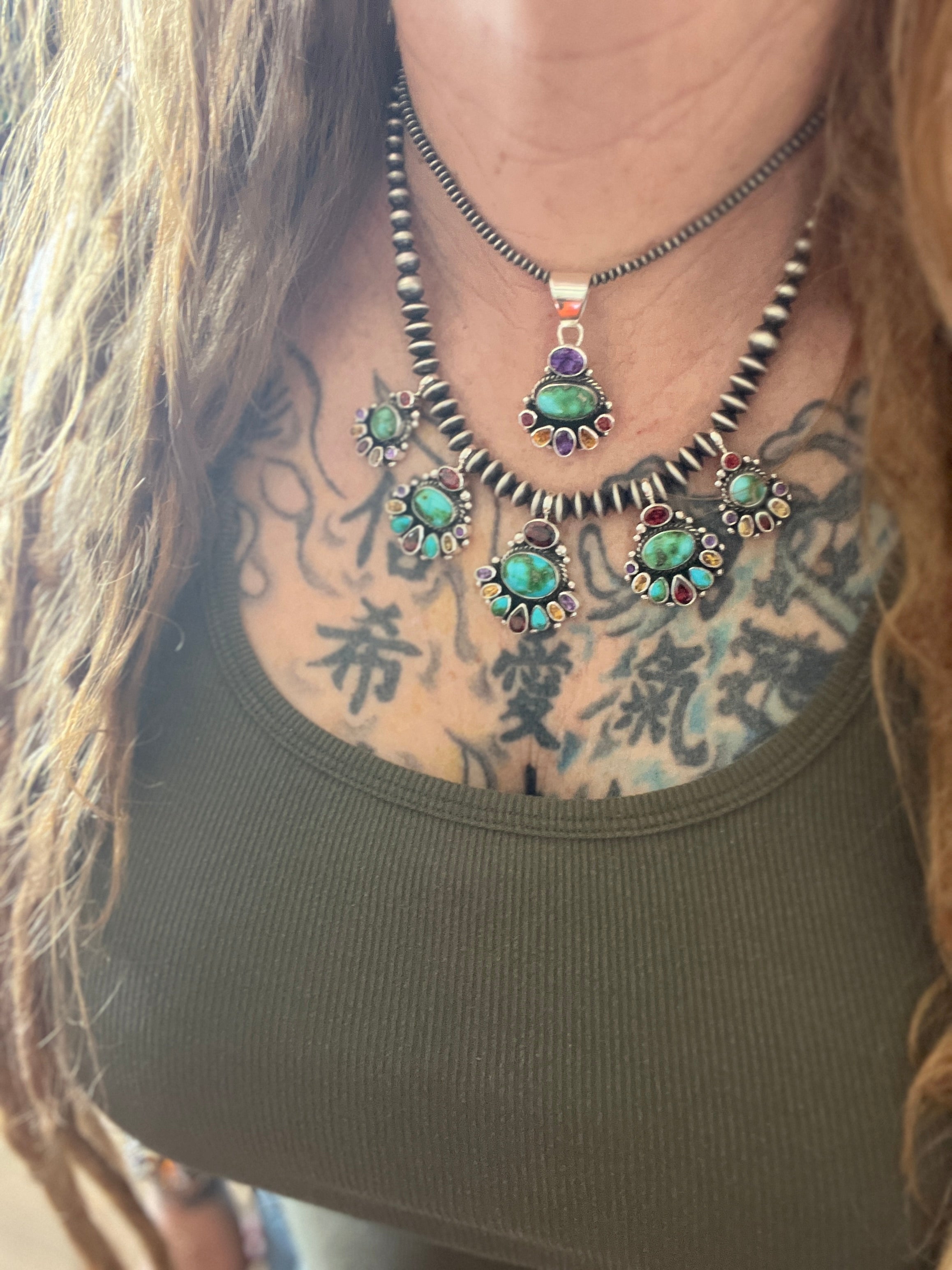 Handcrafted Silver Gems & Jewels Petite Cluster Pendant by Lucy Jake