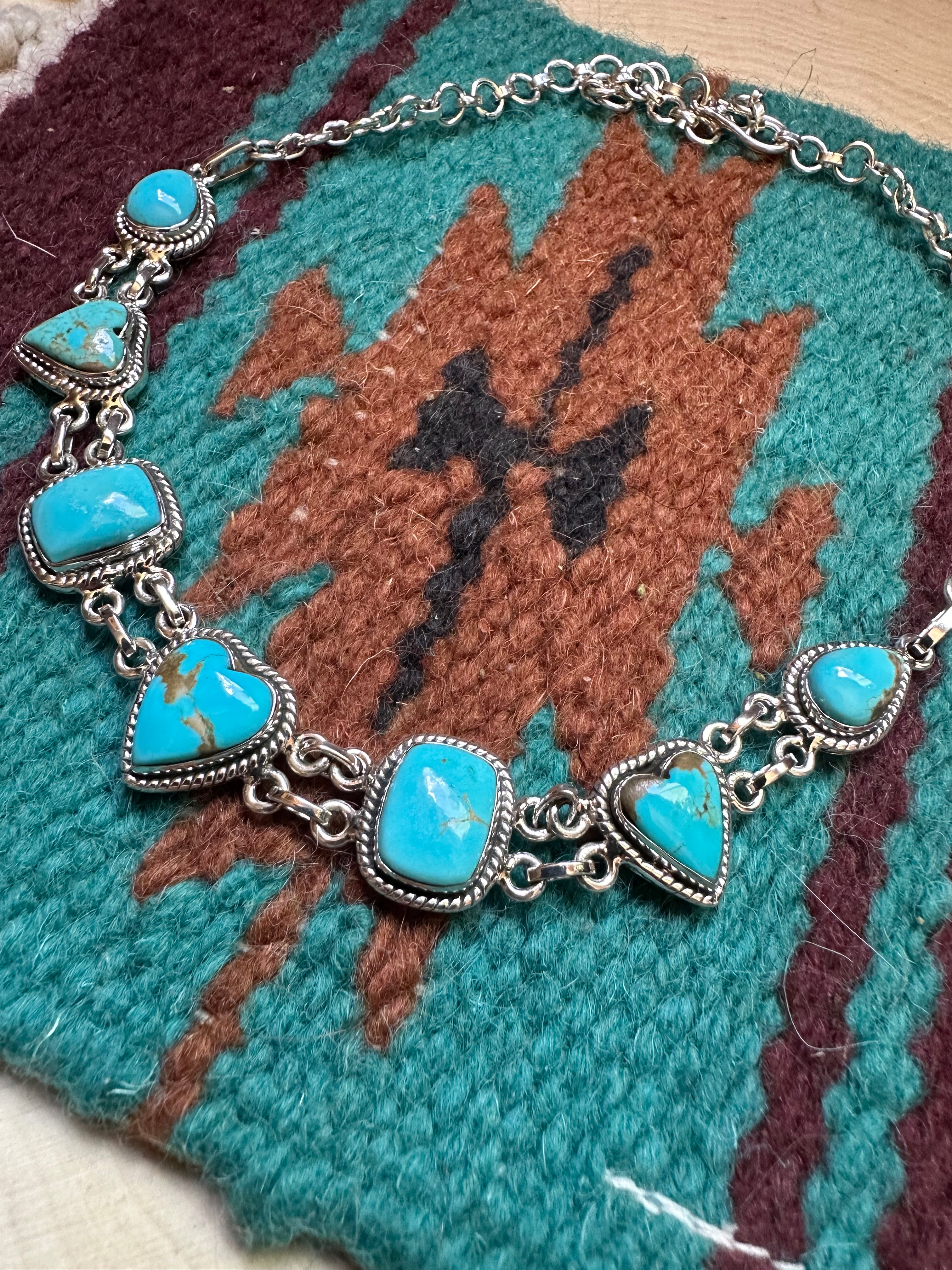 Handmade Sterling Silver Turquoise Choker