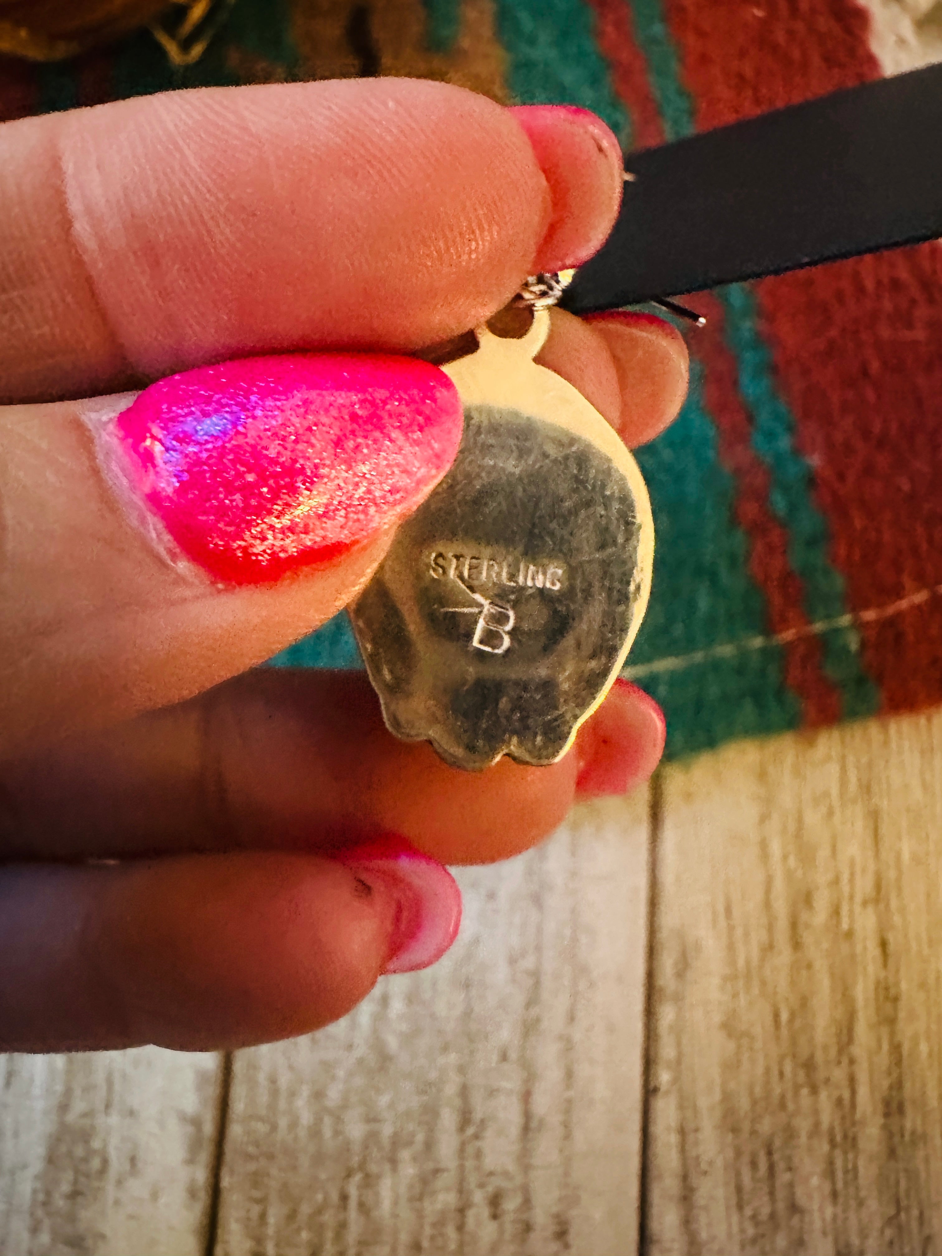 Handcrafted Royston Turquoise & Sterling Silver Dangle Earrings