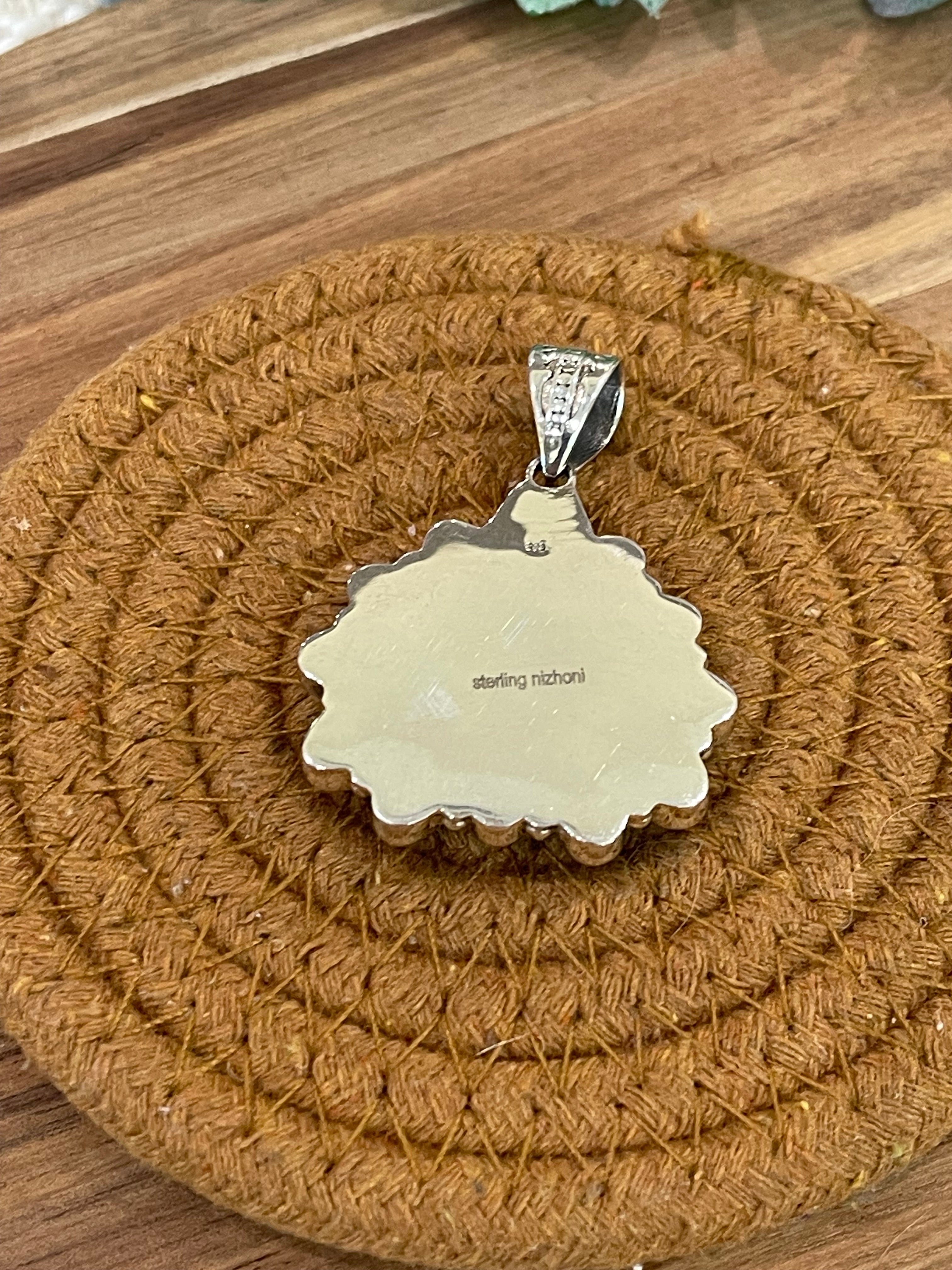 Handmade Sterling Silver,Turquoise & Pink Dream Mojave Cluster Pendant