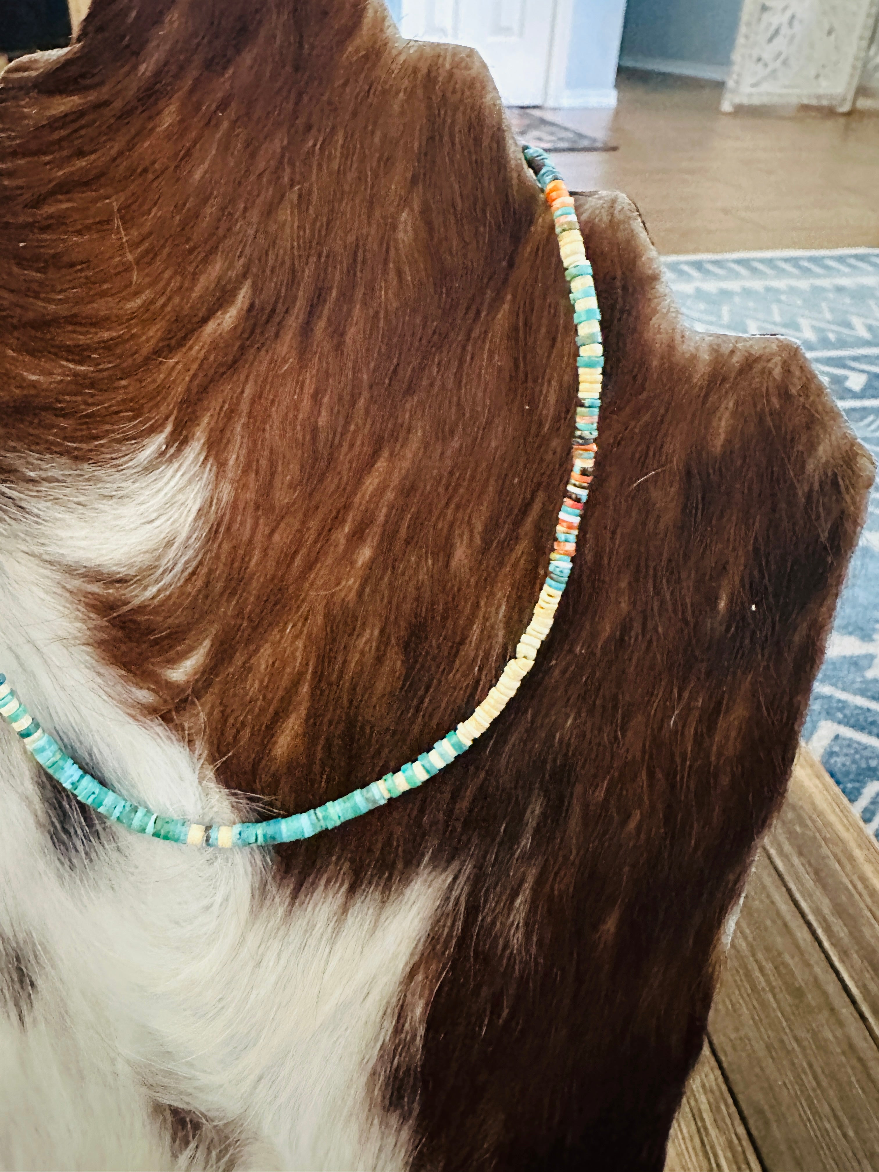 Handcrafted Multi Stone 16” Beaded Necklace