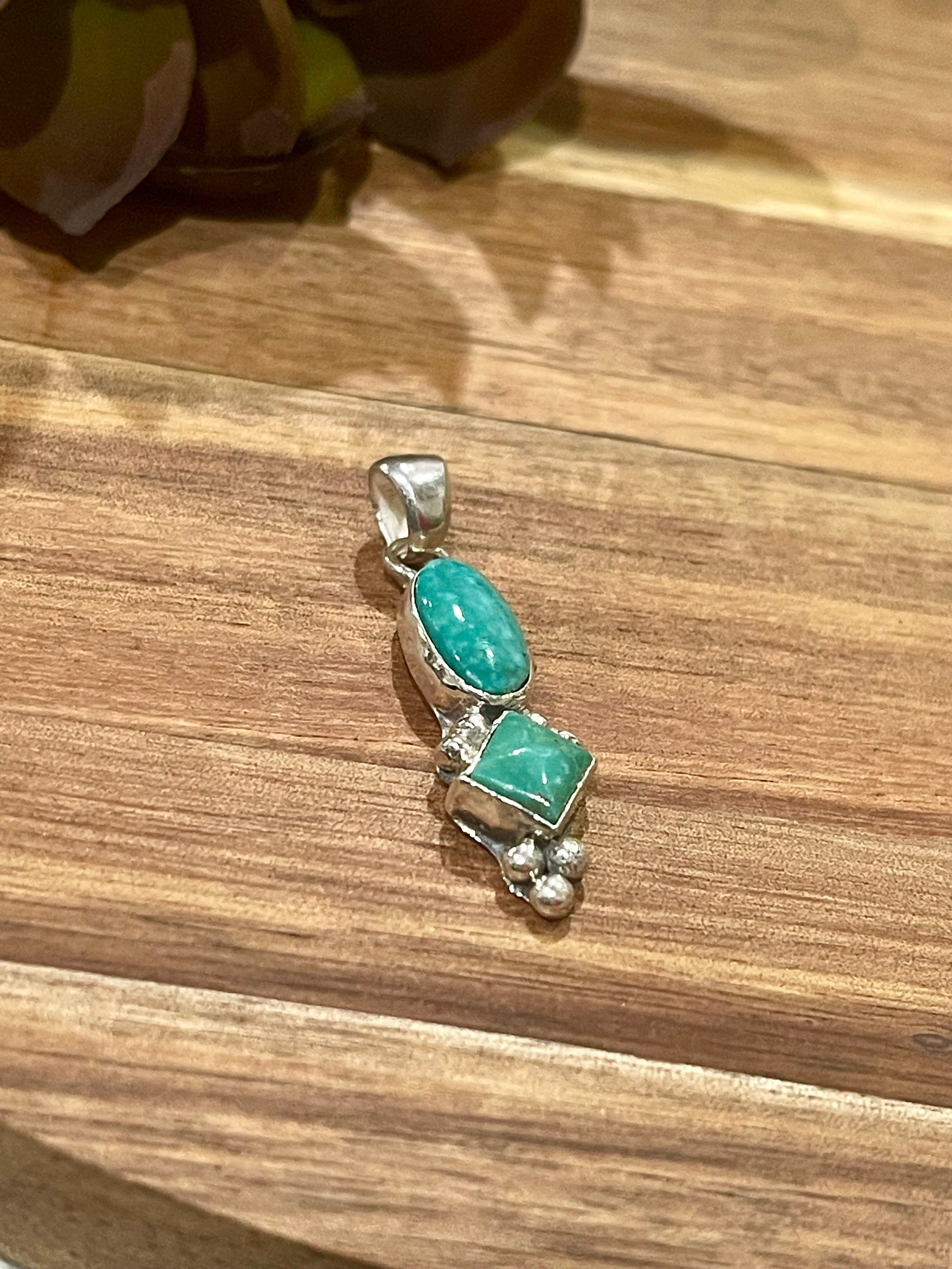 Navajo Sterling Silver & Turquoise Pendant