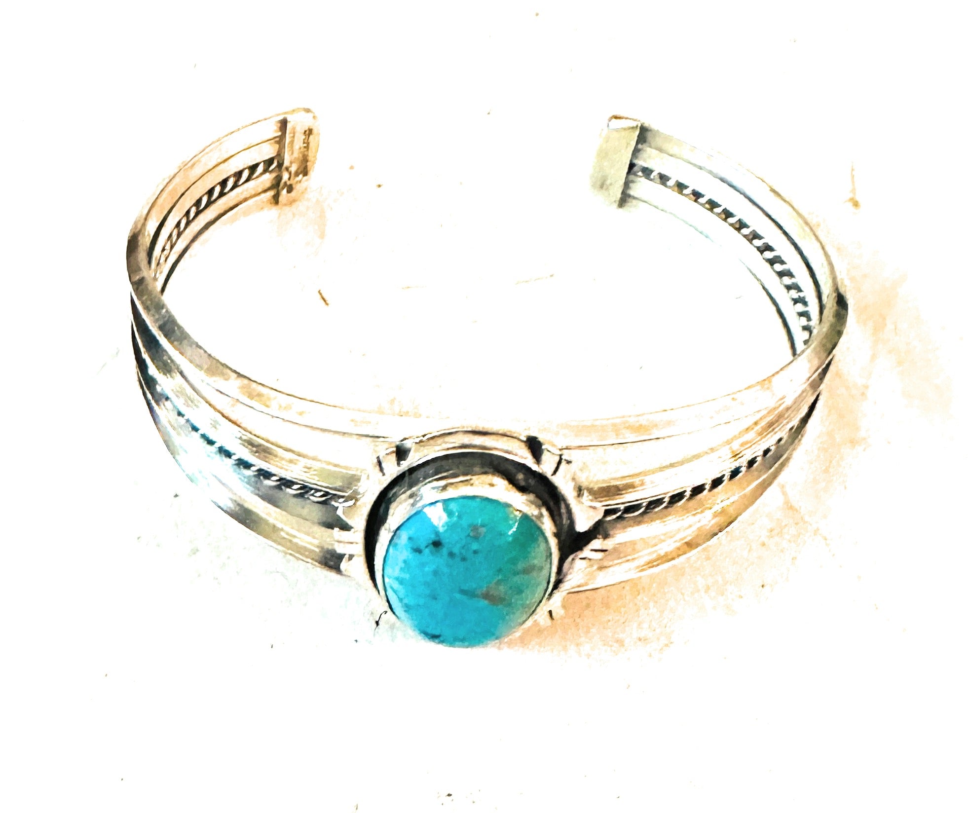 Navajo Sterling Silver & Turquoise Cuff Bracelet