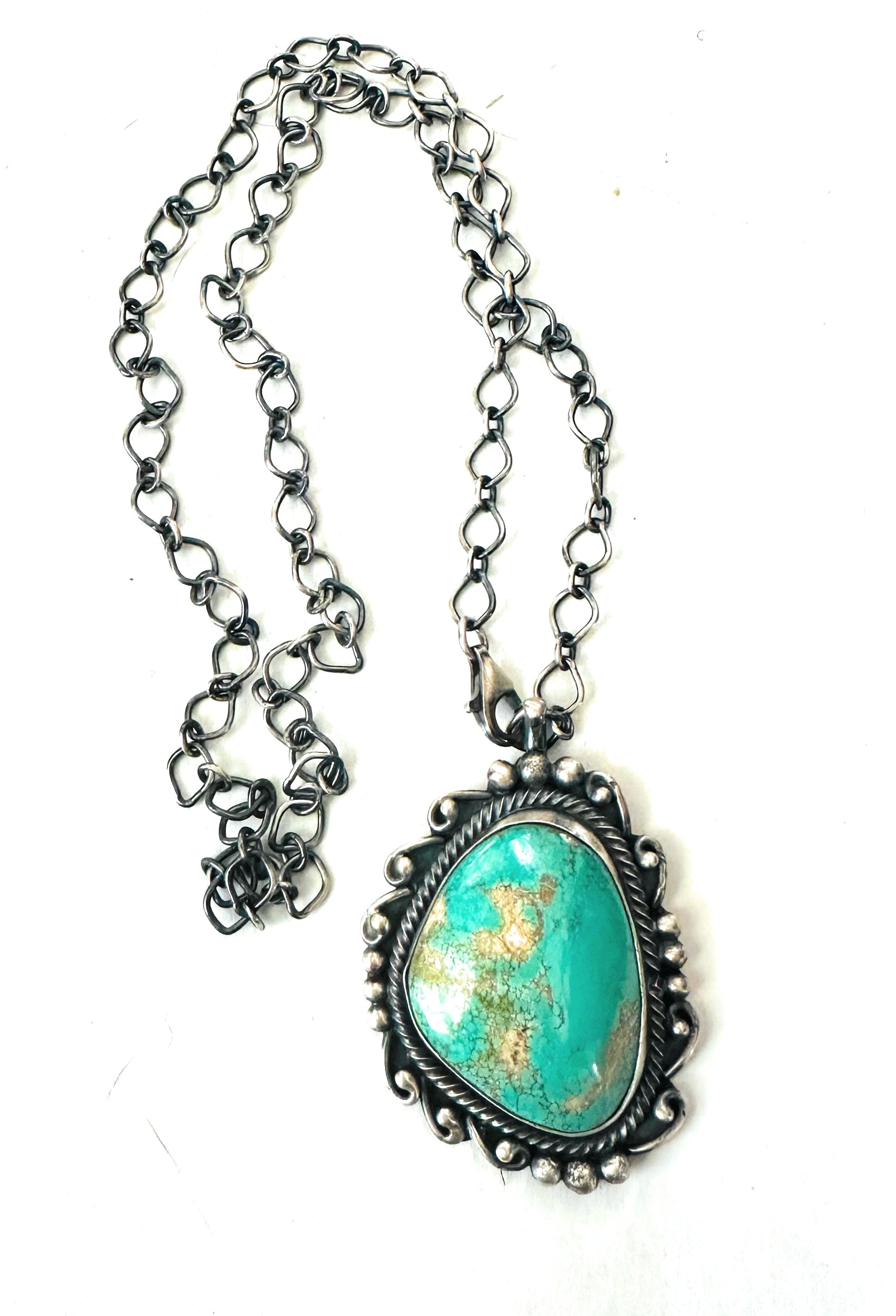 Navajo Sterling Silver & Turquoise Necklace