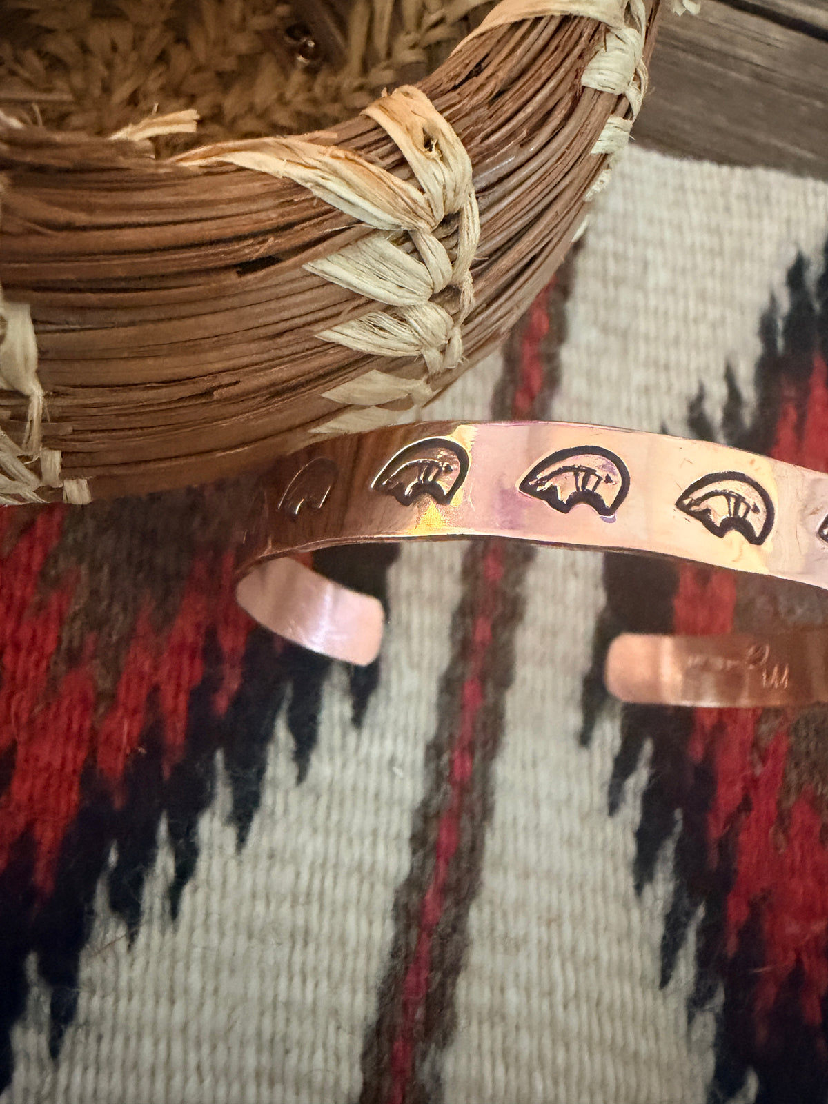 Handcrafted Copper Bear Cuff Bracelet