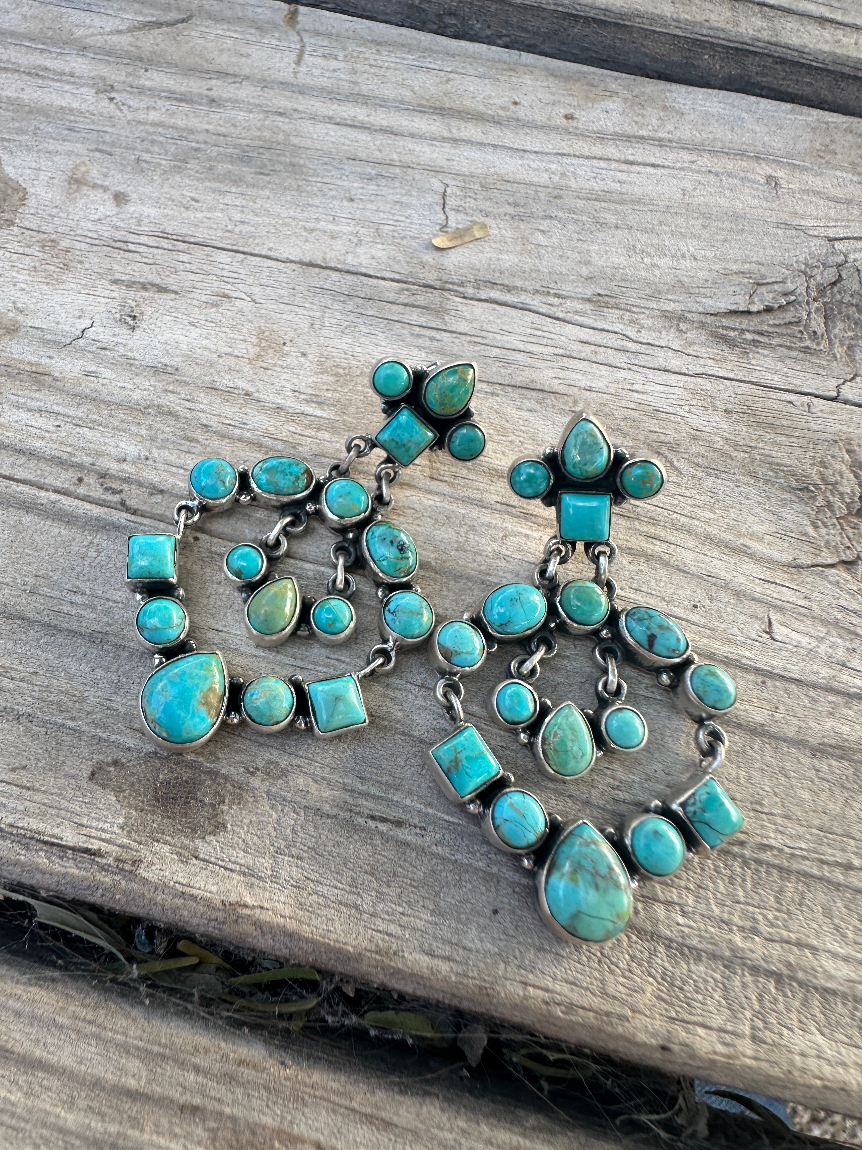 Handmade Turquoise and Sterling Silver Dangles