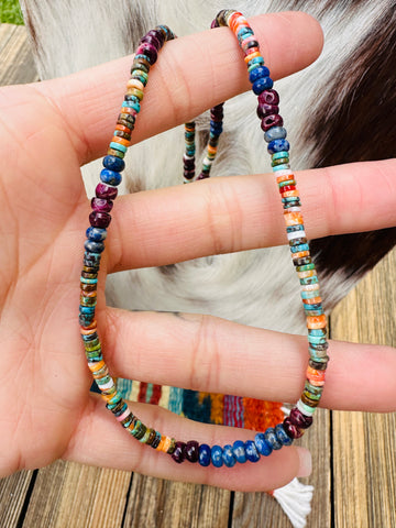 Handcrafted Multi Stone & Sterling Silver Beaded Necklace