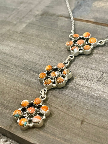 Handmade Sterling Silver & Spice Lariat Necklace