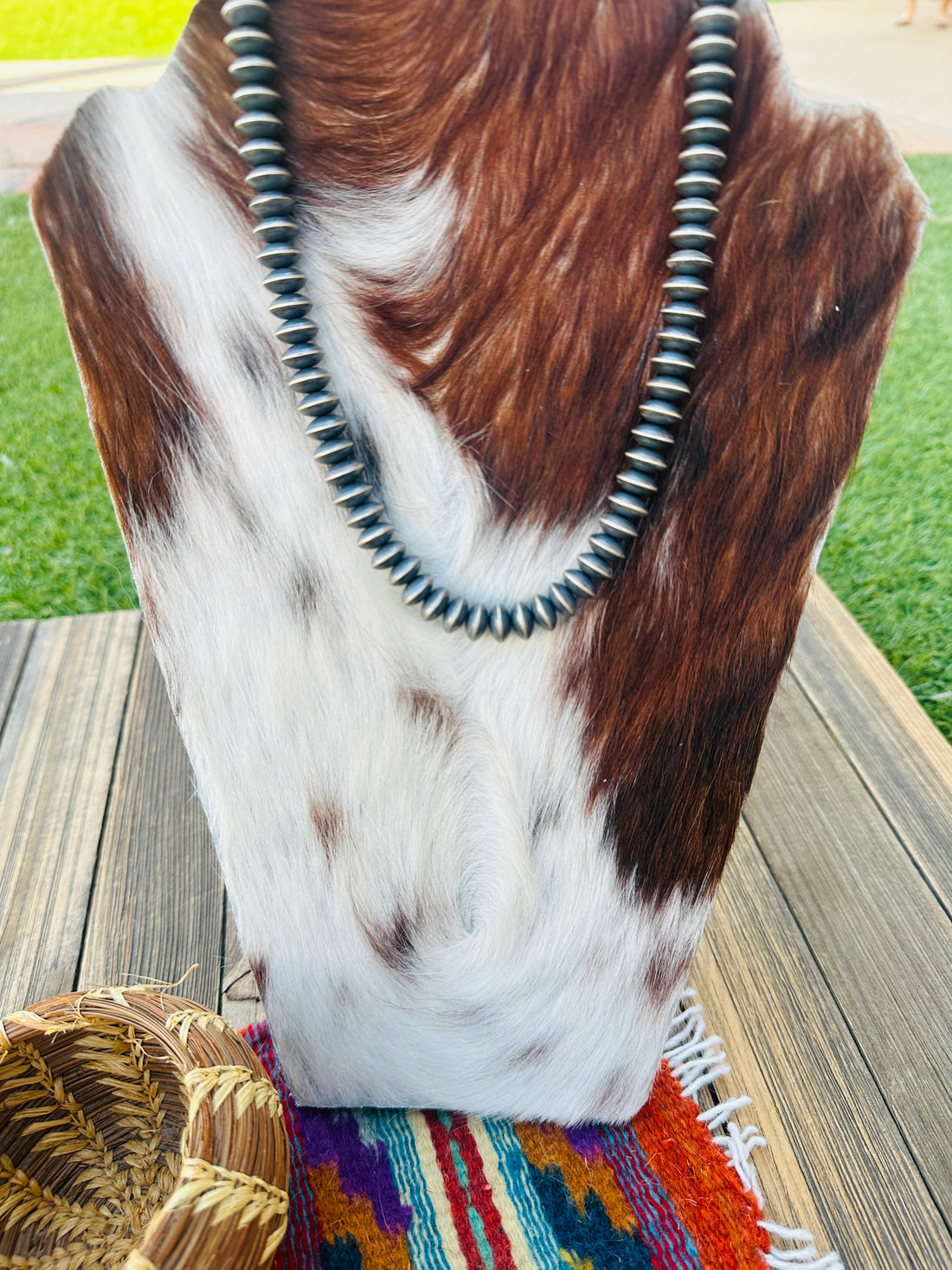 Handcrafted Sterling Silver 10mm Saucer Beaded 18” Necklace