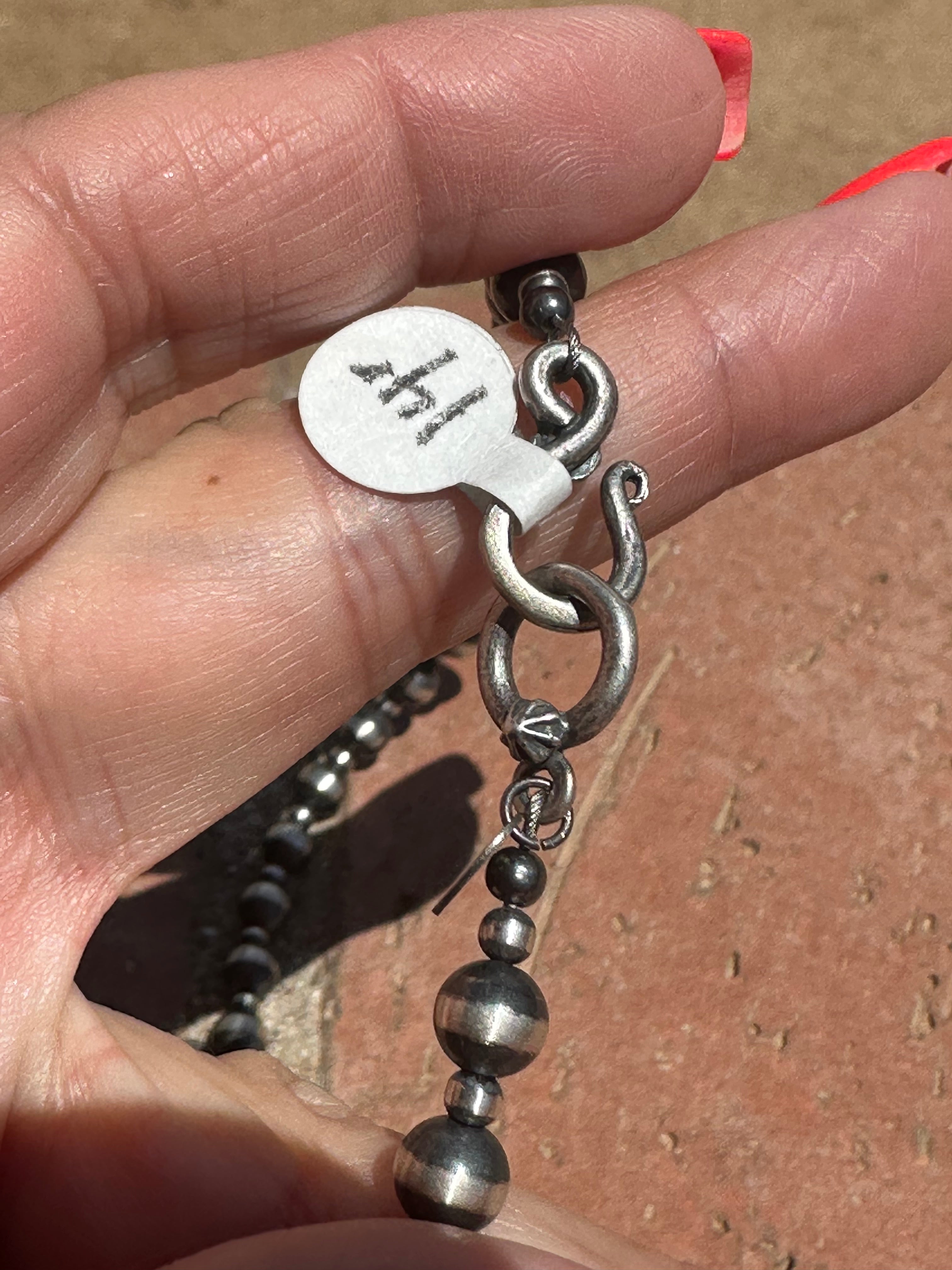 Handcrafted Patterned Pearl Style 3-6mm Sterling Silver Beaded Necklaces