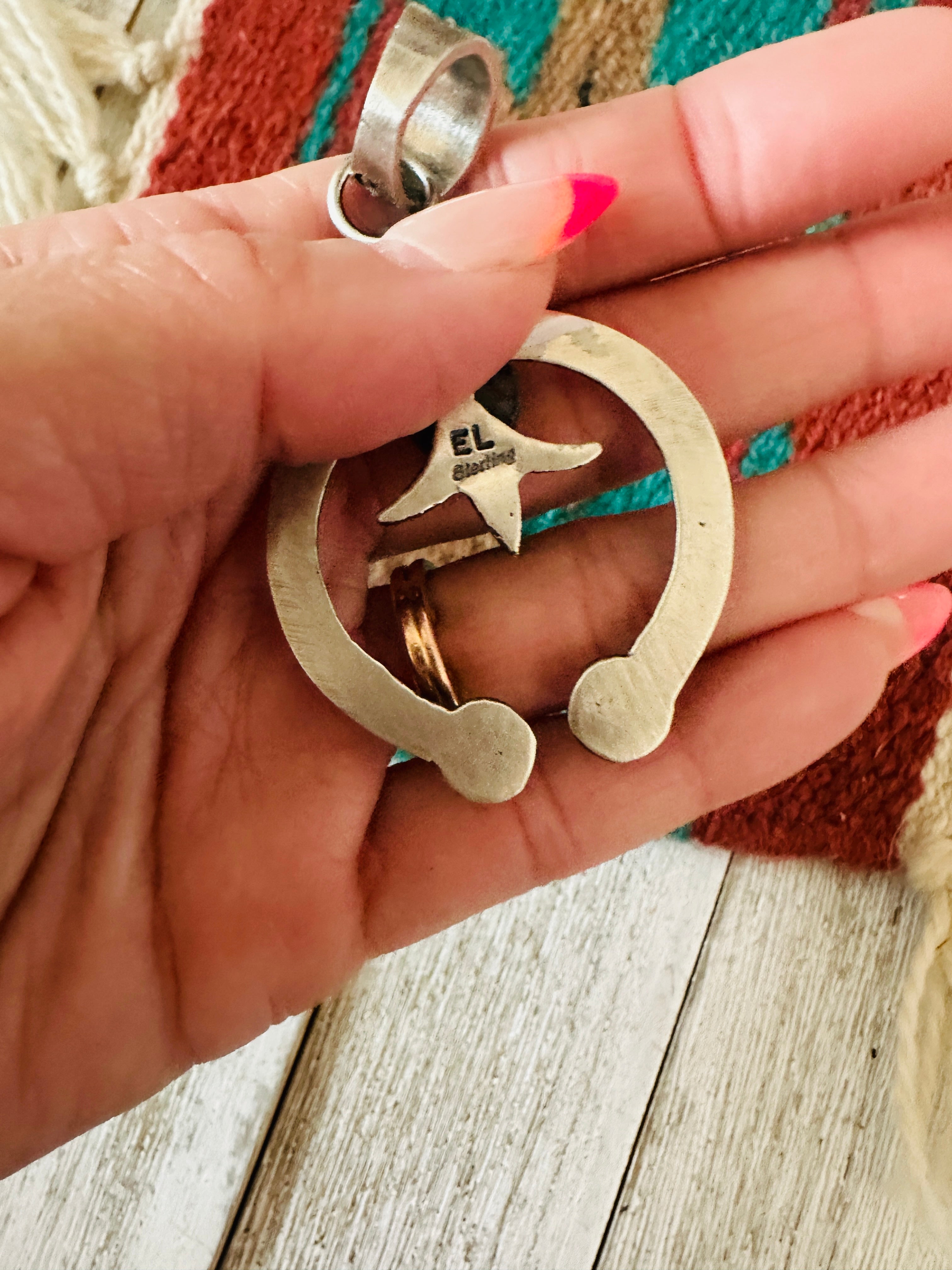 Handcrafted Sterling Silver & Turquoise Naja Pendant by Eva & Linberg Billah