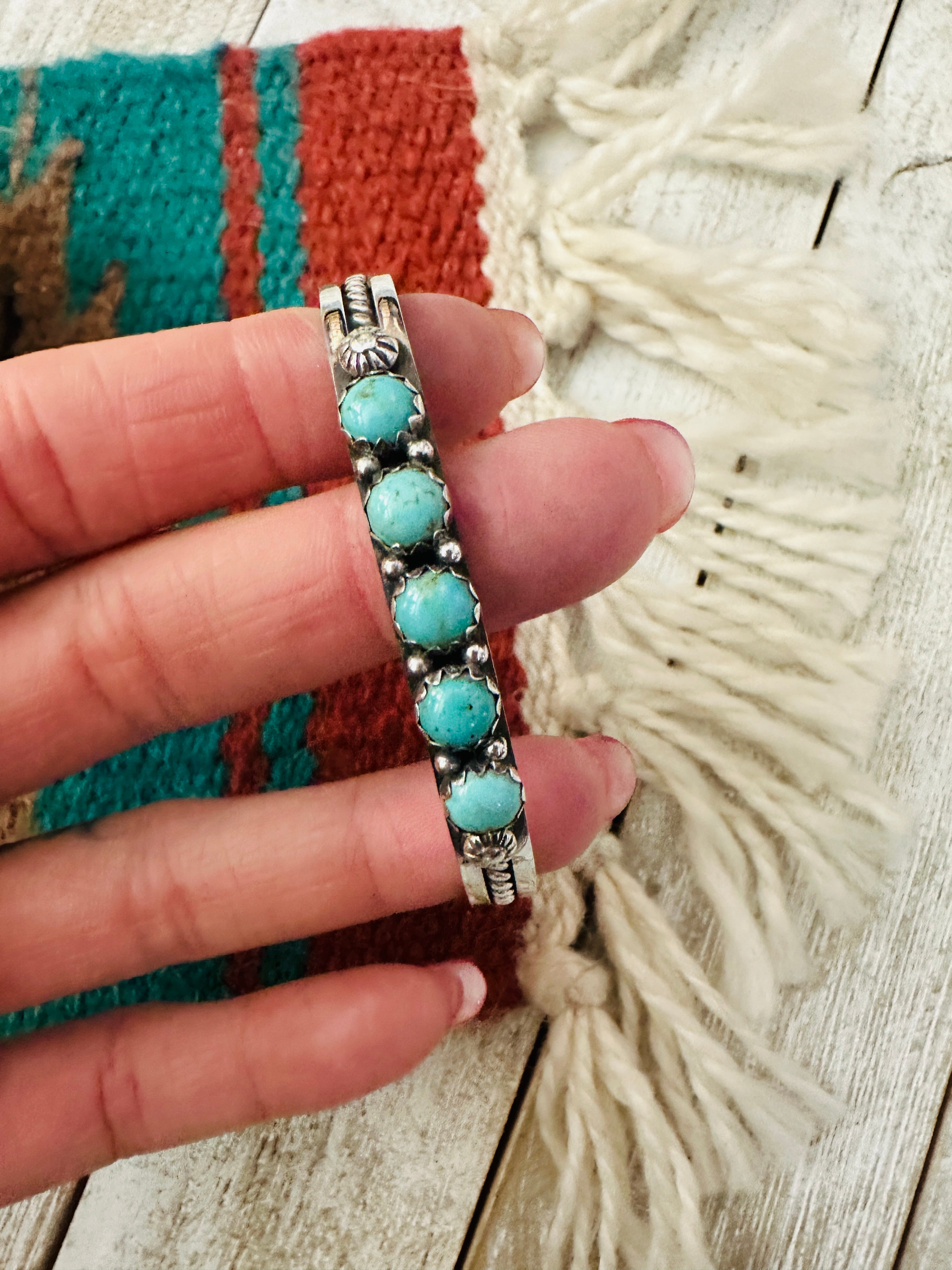 Navajo Turquoise & Sterling Silver Cuff Bracelet