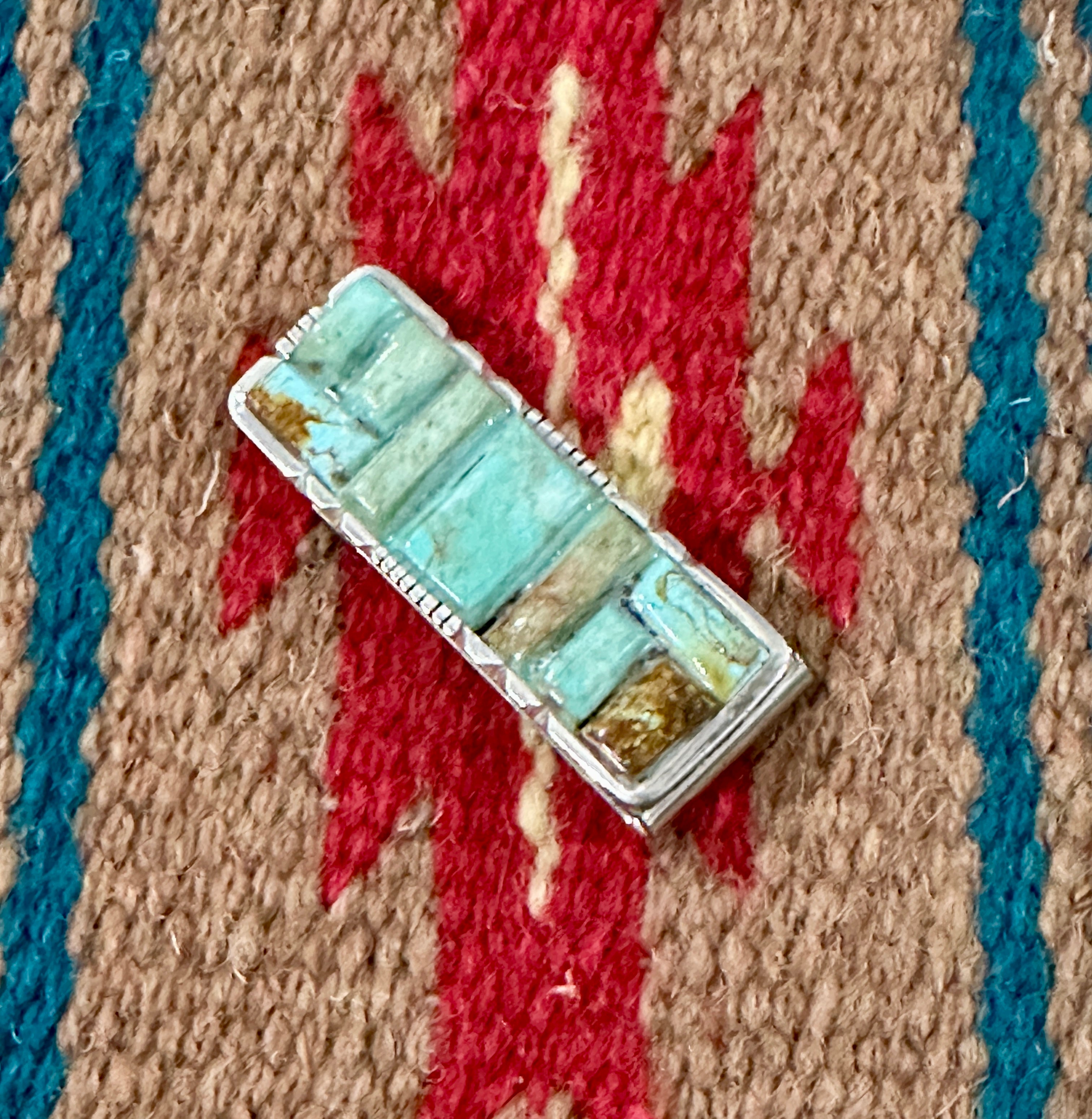 Handcrafted Turquoise & Sterling Silver Inlay Money Clip