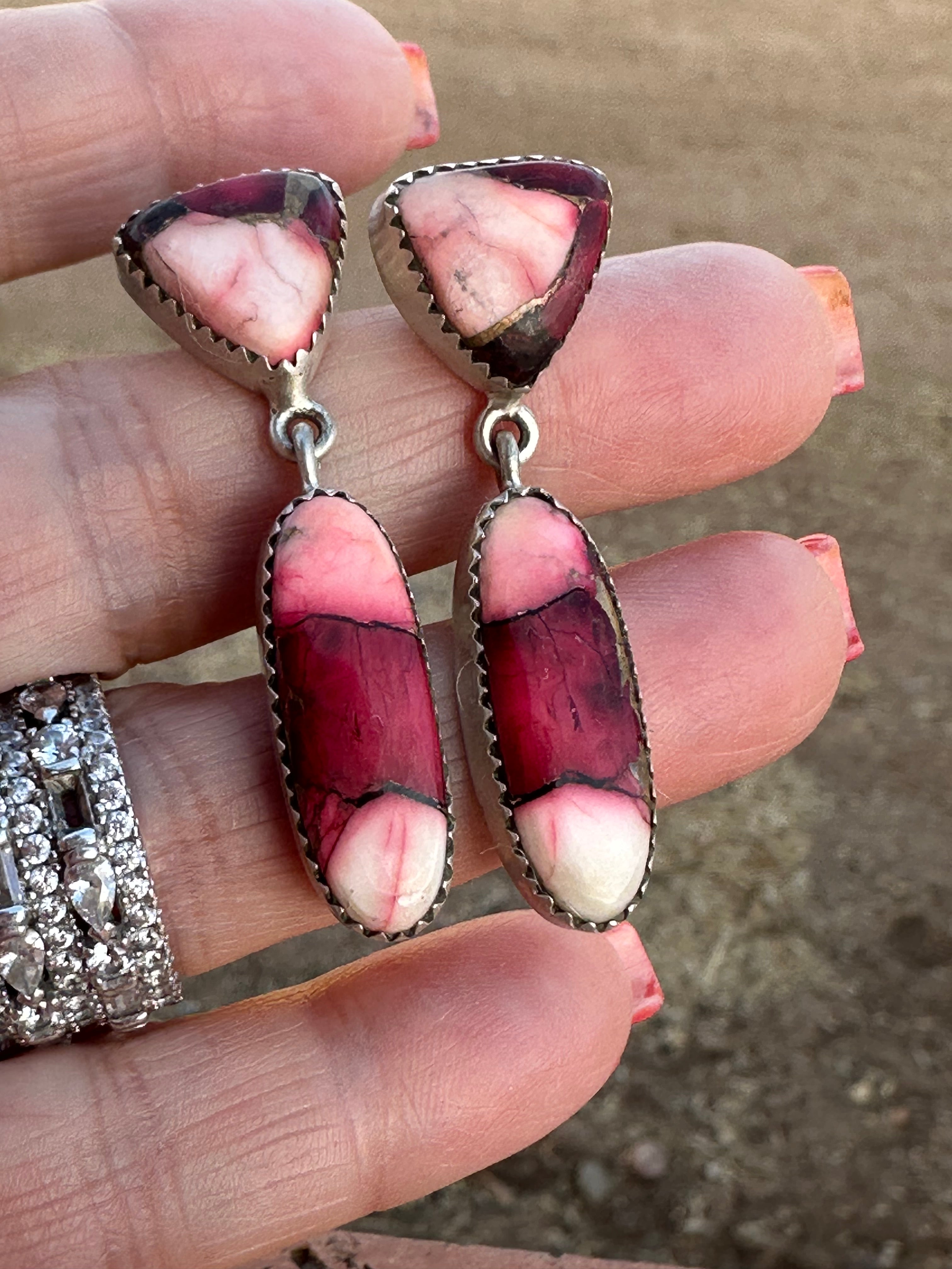 Dahlia Rose Handmade Sterling Silver Dangles