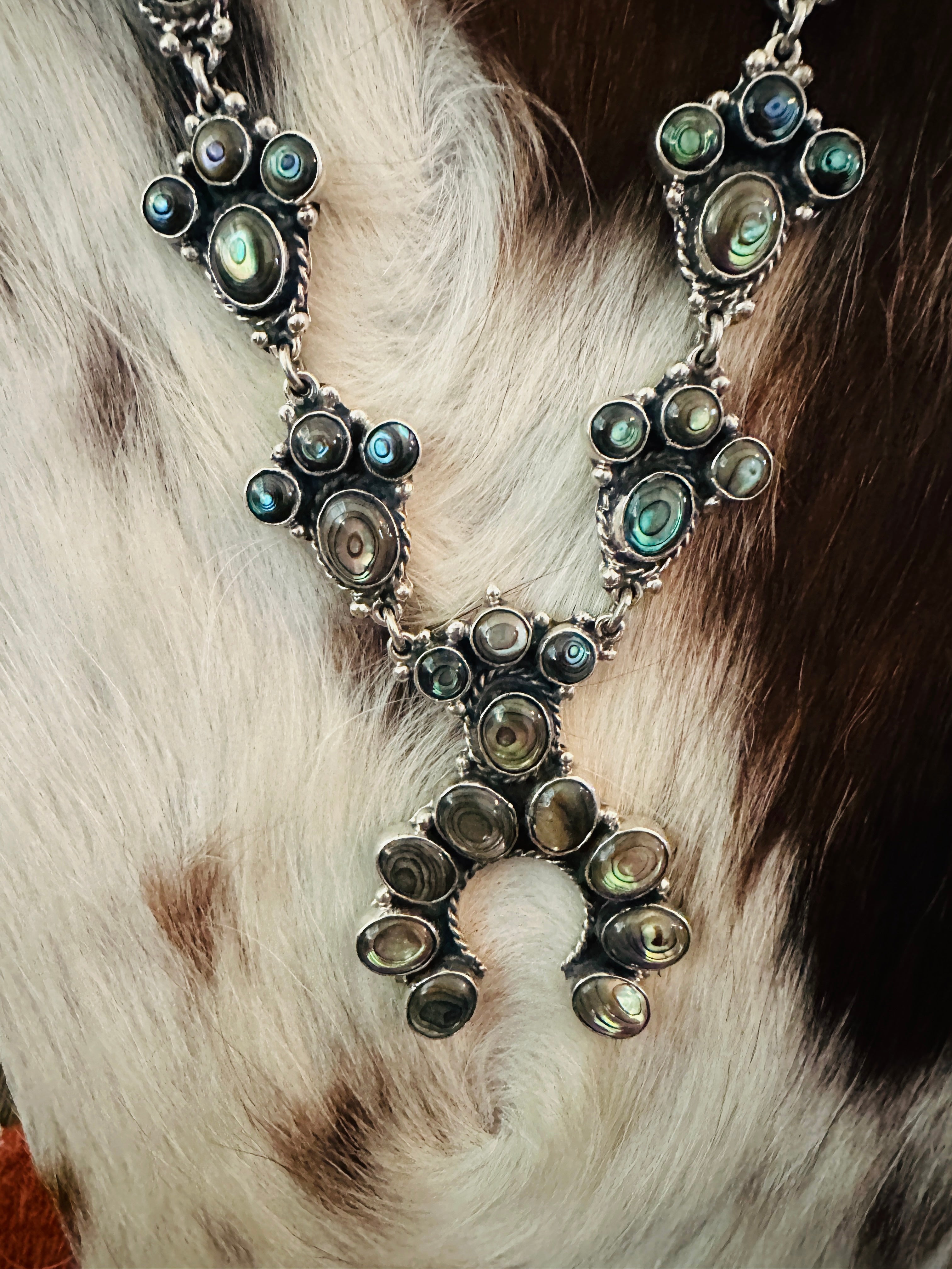 Handcrafted Abalone & Sterling Silver Naja Necklace by Federico Jimenez