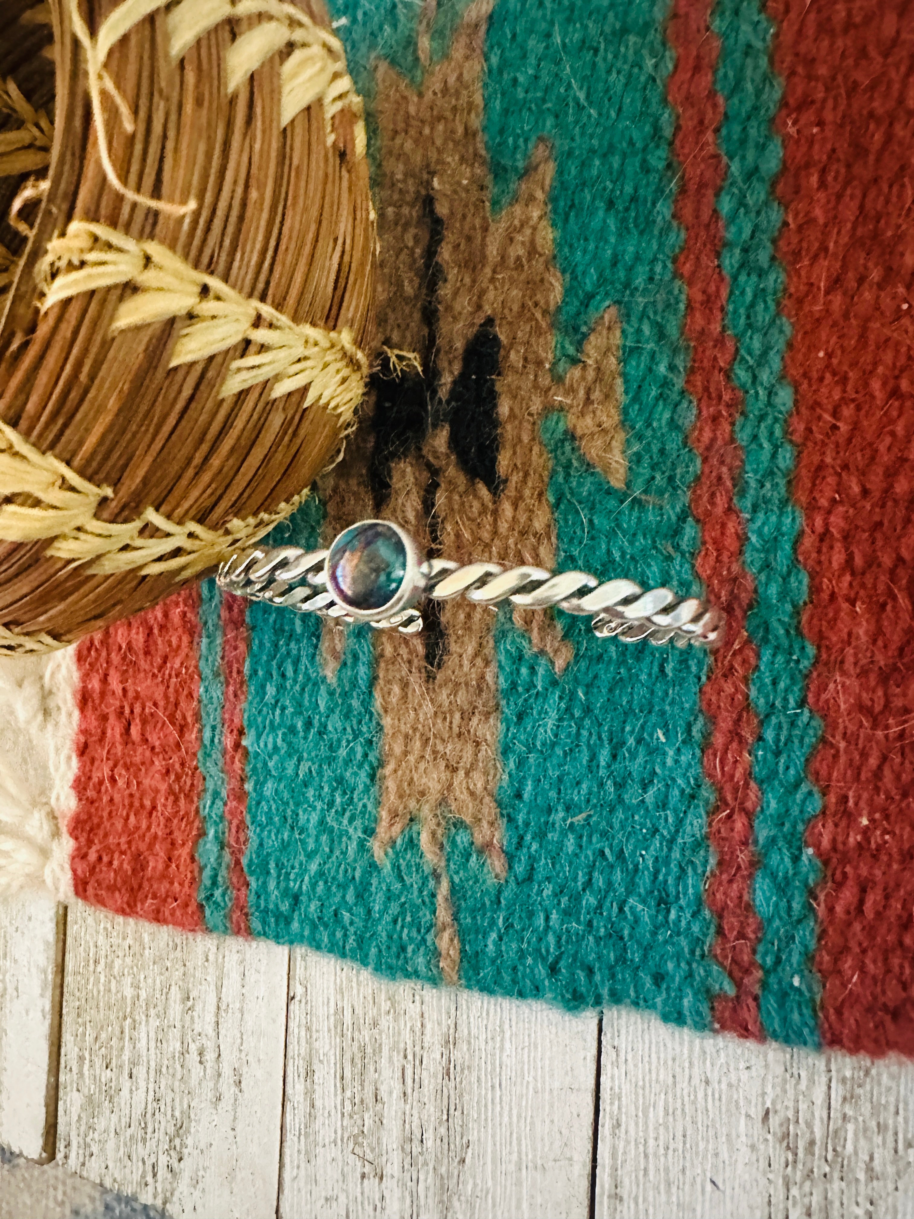 Handcrafted Sterling Silver & Pink Dream Mojave Cuff Bracelet