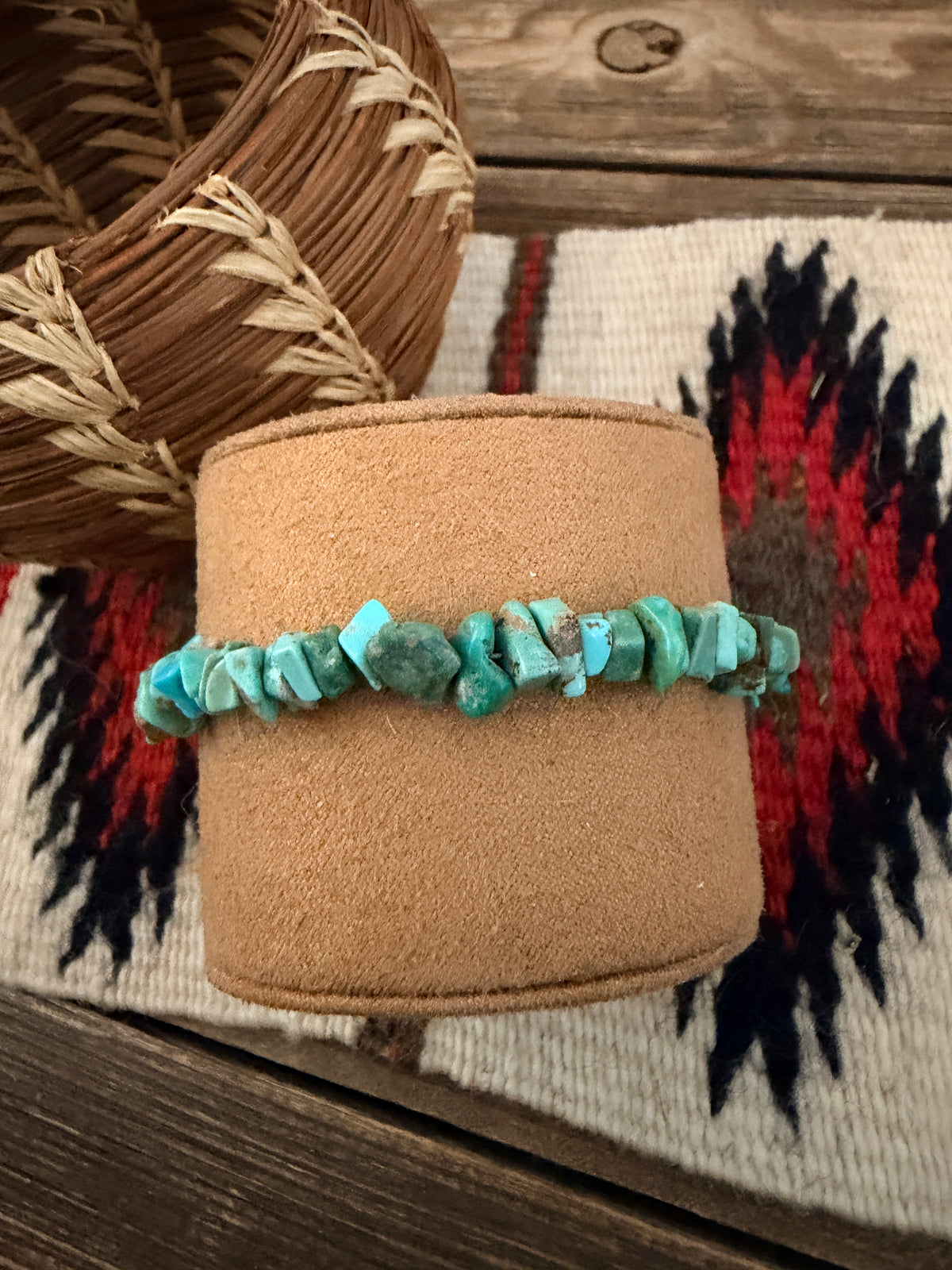 Handcrafted Turquoise Beaded Bracelet
