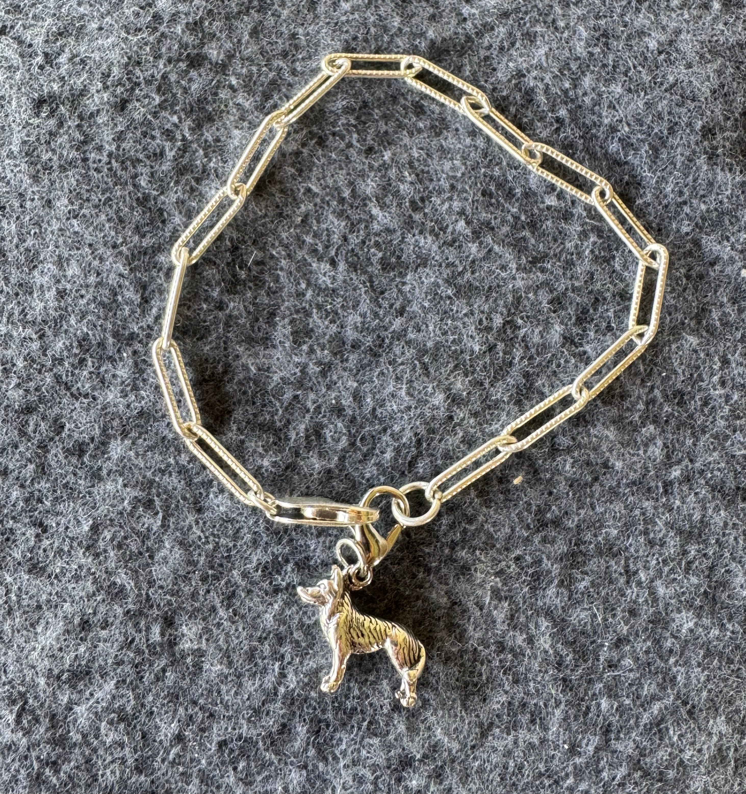 Handcrafted Sterling Silver Husky Dog Charm