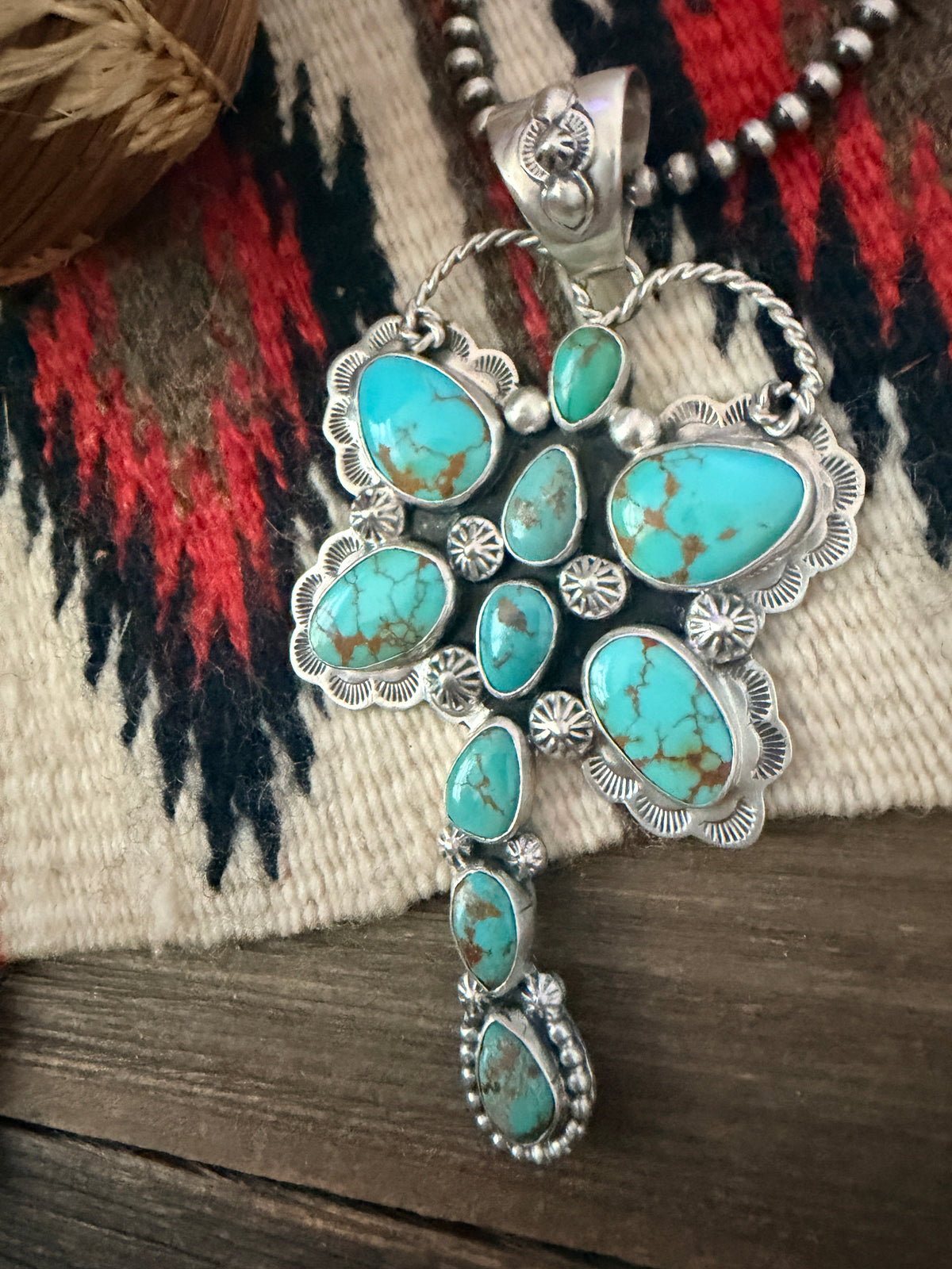 Handcrafted Sterling Silver & Turquoise Dragonfly Pendant by Alice McShirley