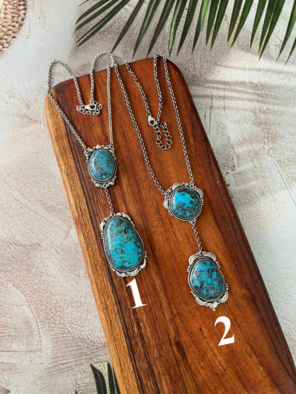 Handmade Sterling Silver Kingman Turquoise Collection: Necklace "Signed Nizhoni" (5)
