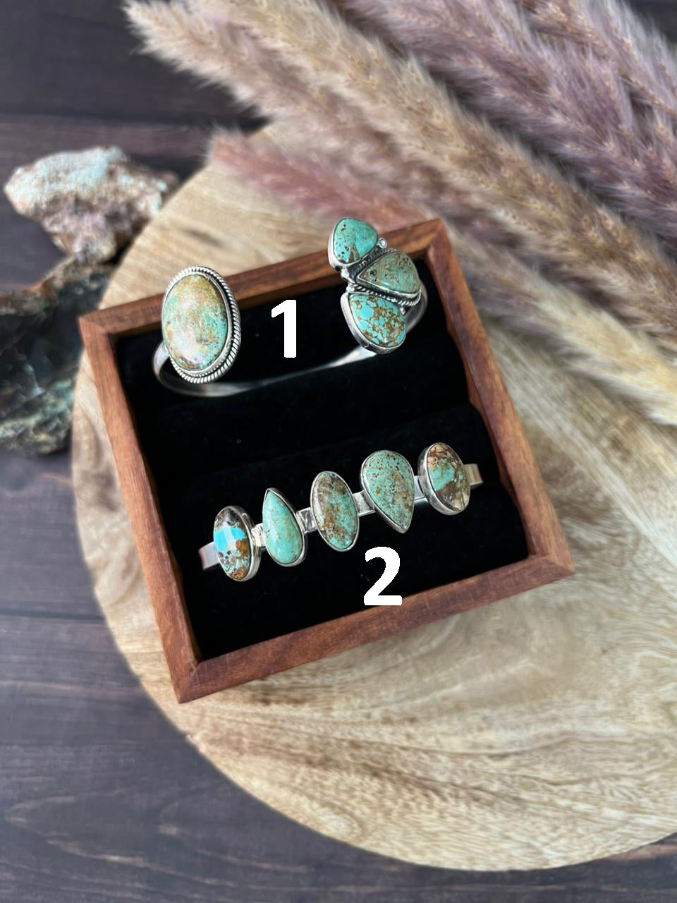 Handmade Sterling Silver Baja Turquoise Collection: Cuff Bracelet "Signed Nizhoni"